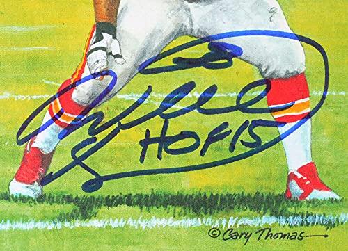 Will Shields Autographed Steelers Goal Line Art Card w/HOF- Beckett Blue - Image 3