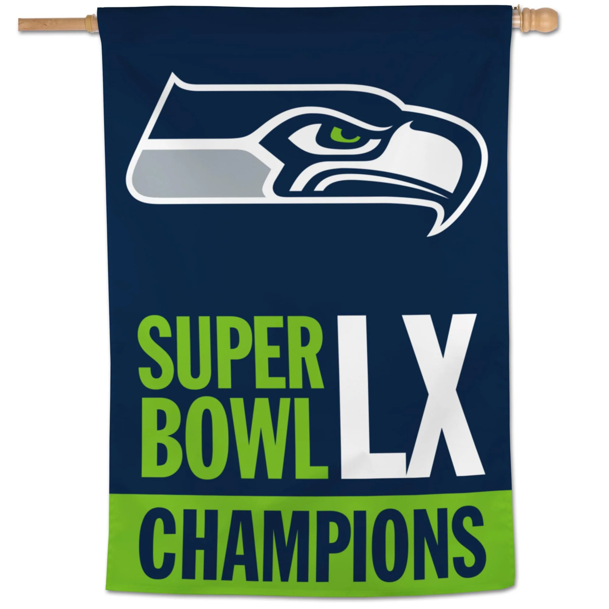 WinCraft Seattle Seahawks Super Bowl LX Champions 1-Sided 28" x 40" Vertical Banner