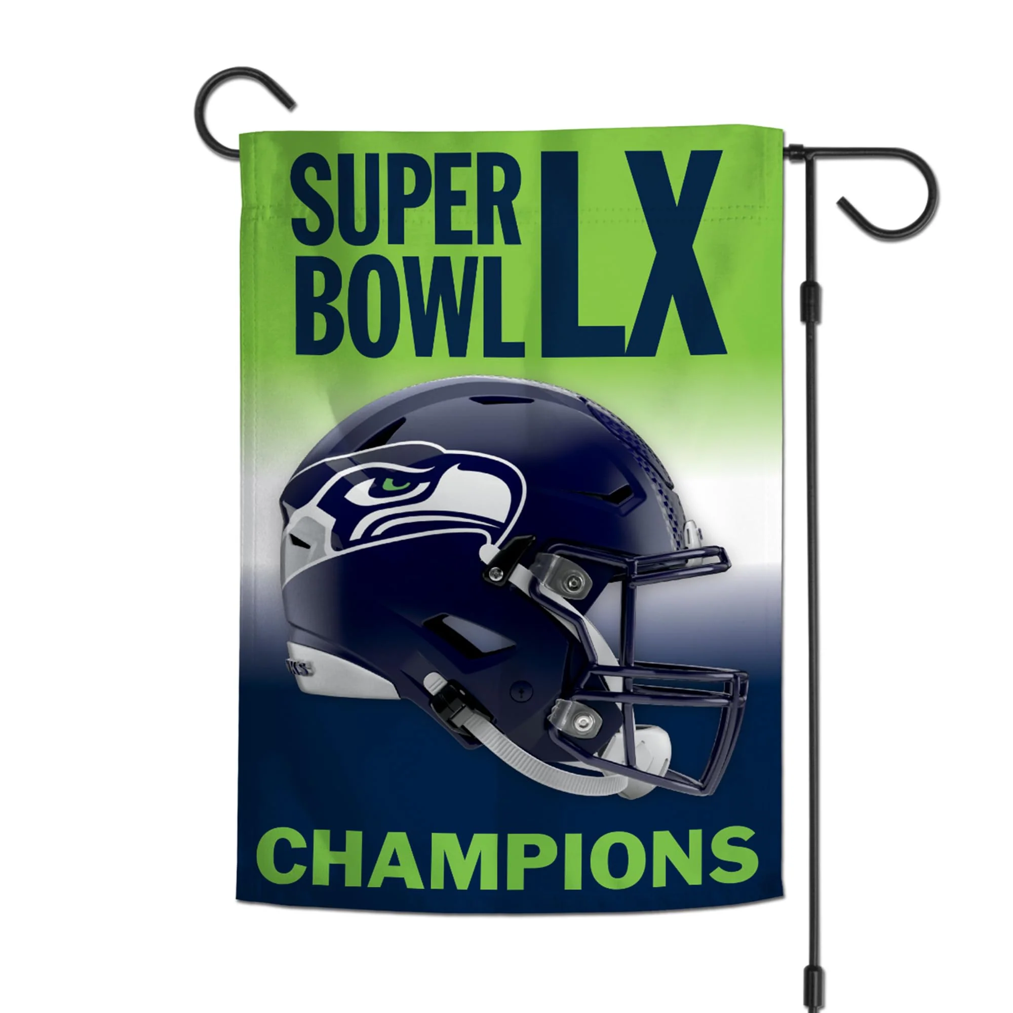 WinCraft Seattle Seahawks Super Bowl LX Champions Double-Sided 12" x 18" Garden Flag - Image 4