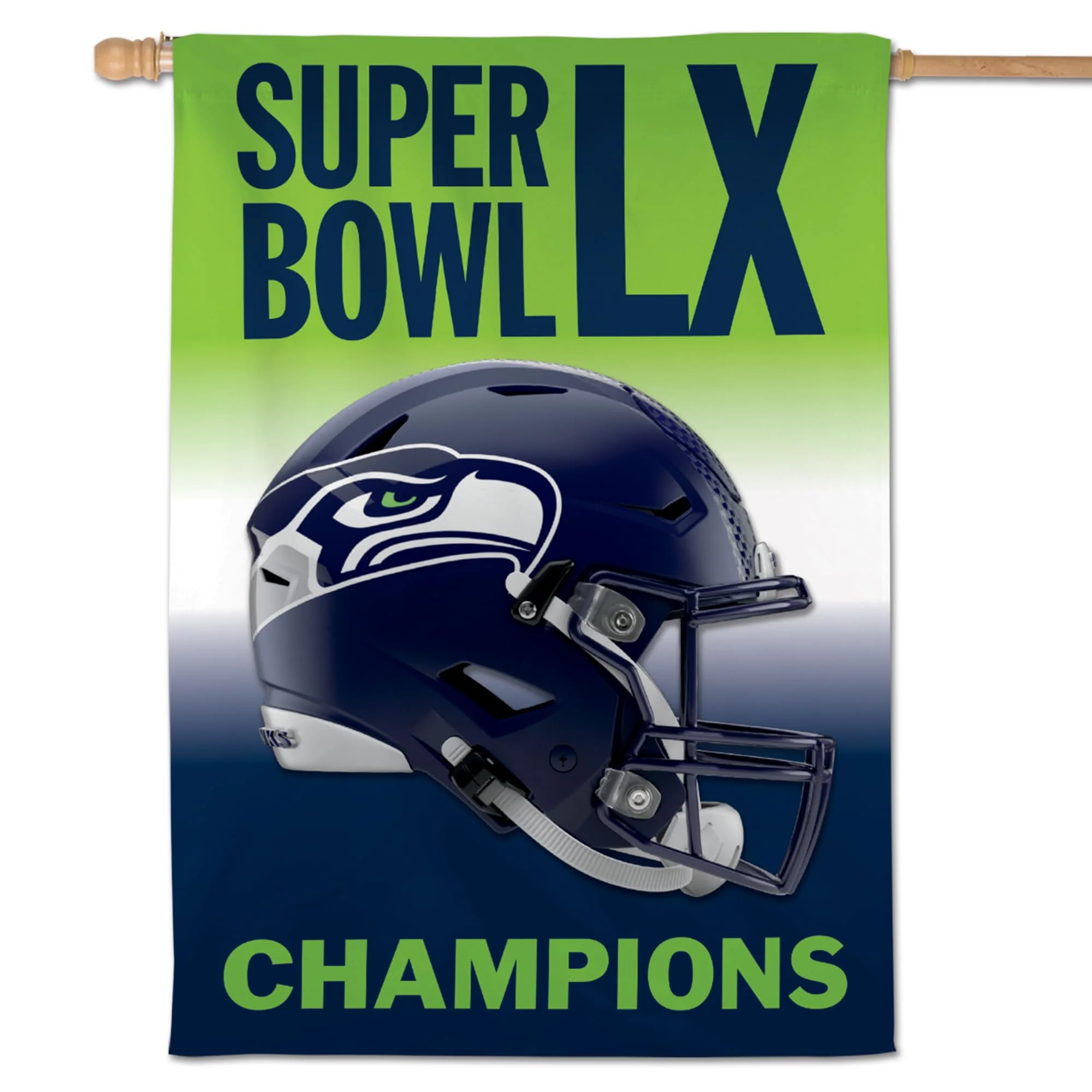 WinCraft Seattle Seahawks Super Bowl LX Champions Double-Sided 28" x 40" Vertical Banner - Image 4