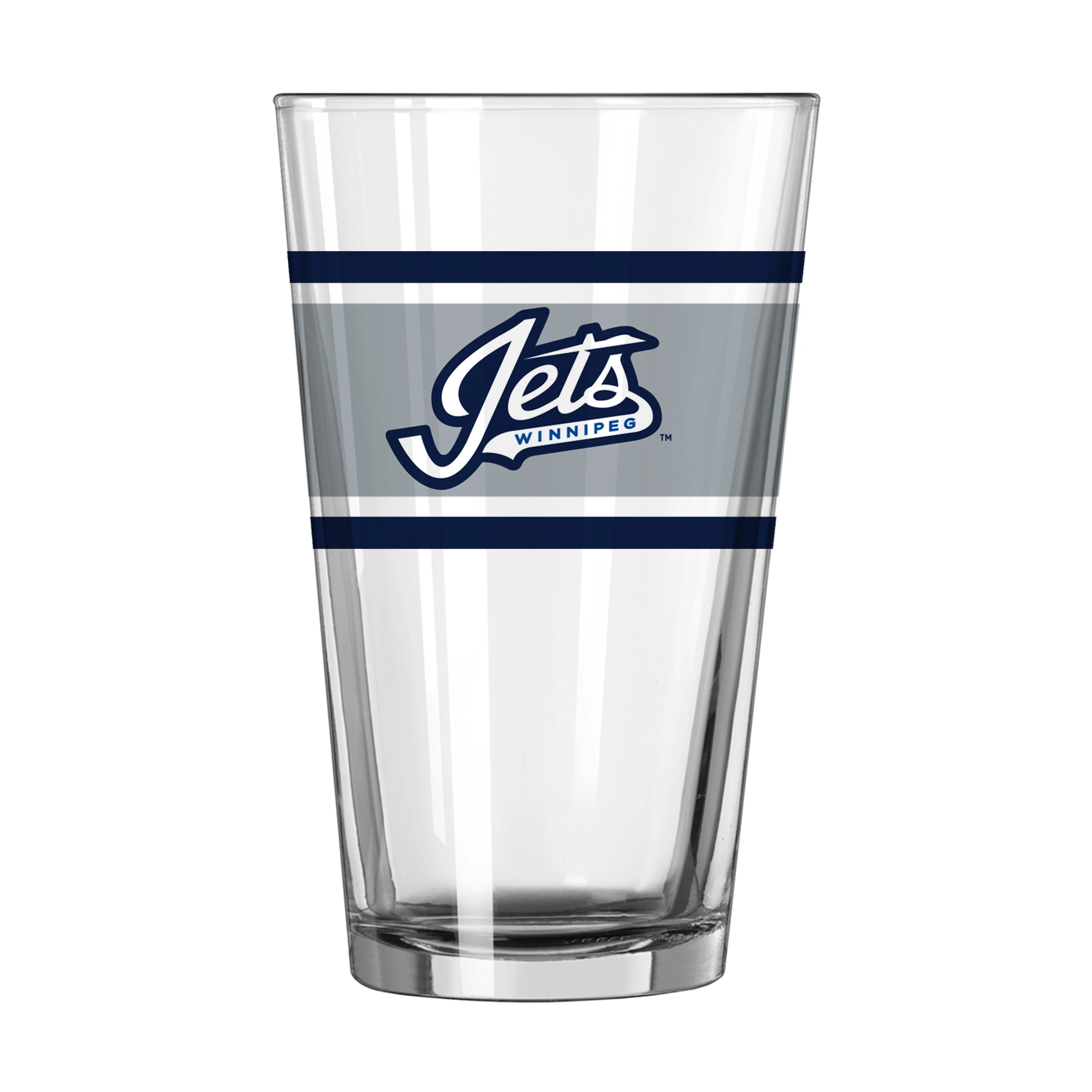 Winnipeg Jets 16oz Stripe Pint Glass - Image 2