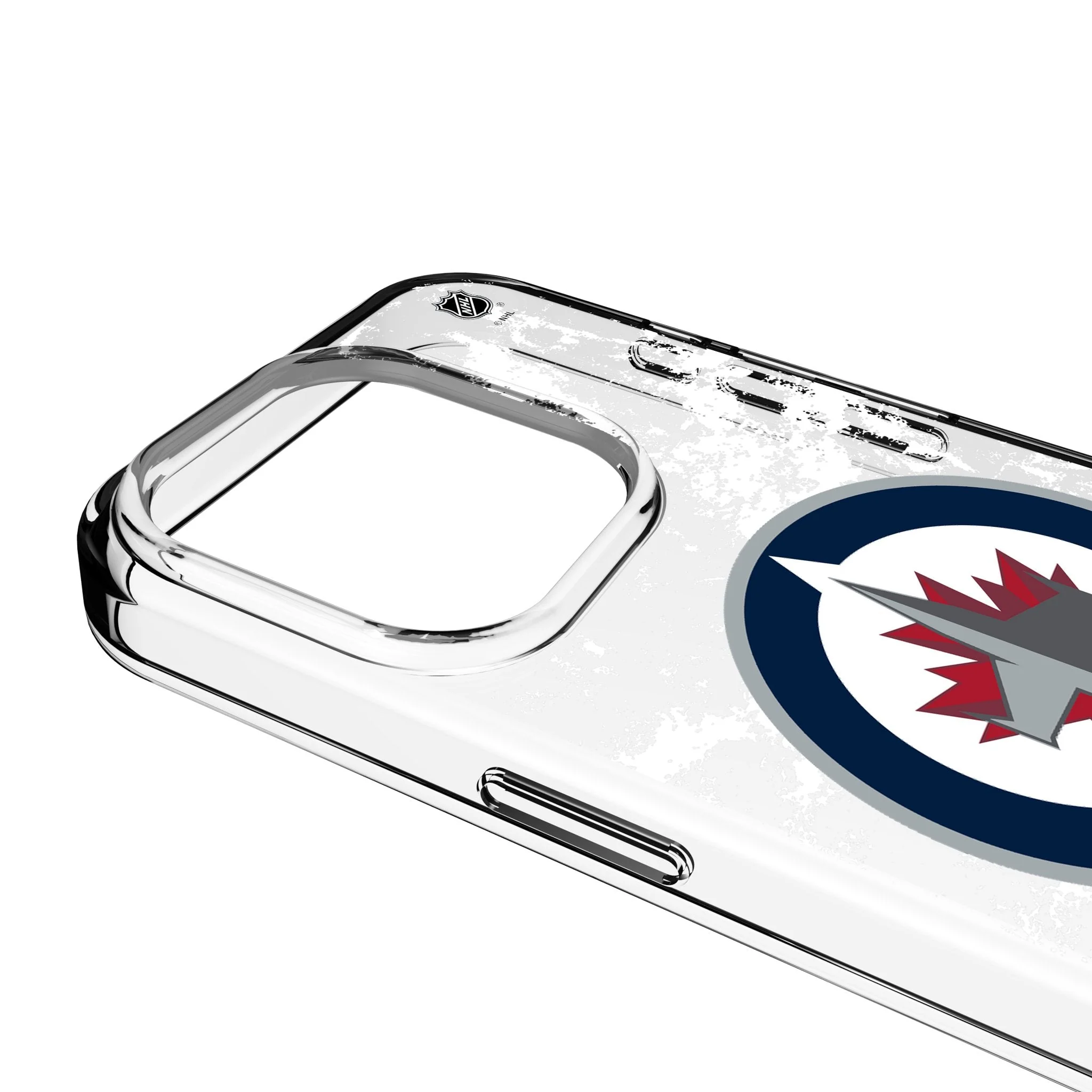 Winnipeg Jets Ice Stripe Clear Phone Case for Apple iPhone - Image 3