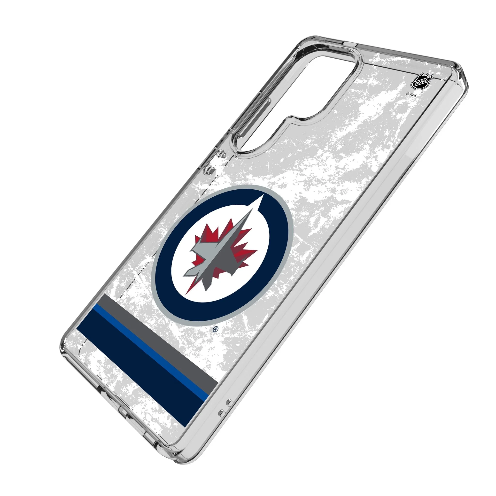 Winnipeg Jets Ice Stripe Clear Phone Case for Samsung Galaxy - Image 2