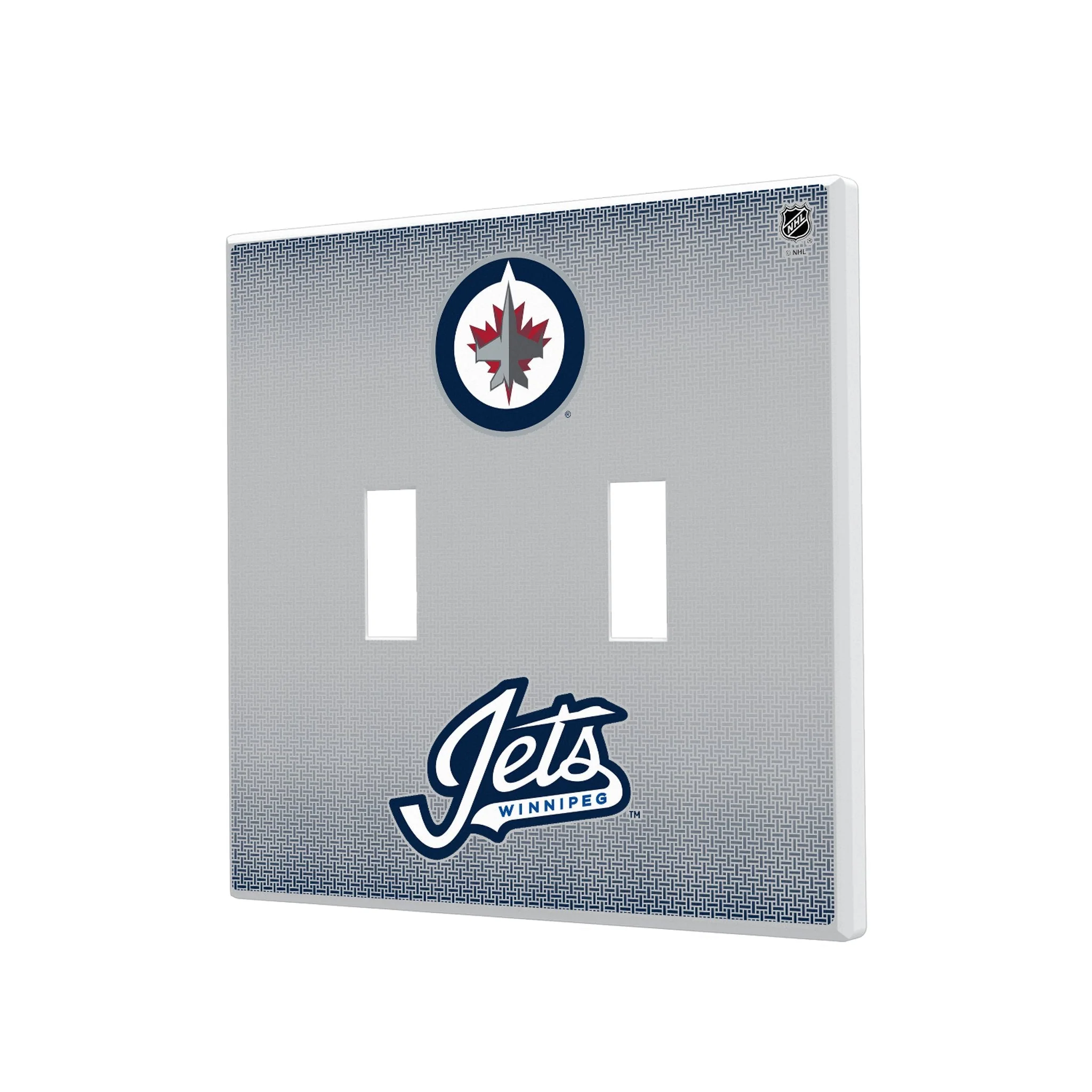 Winnipeg Jets Linen Hidden-Screw Light Switch Plate - Image 3
