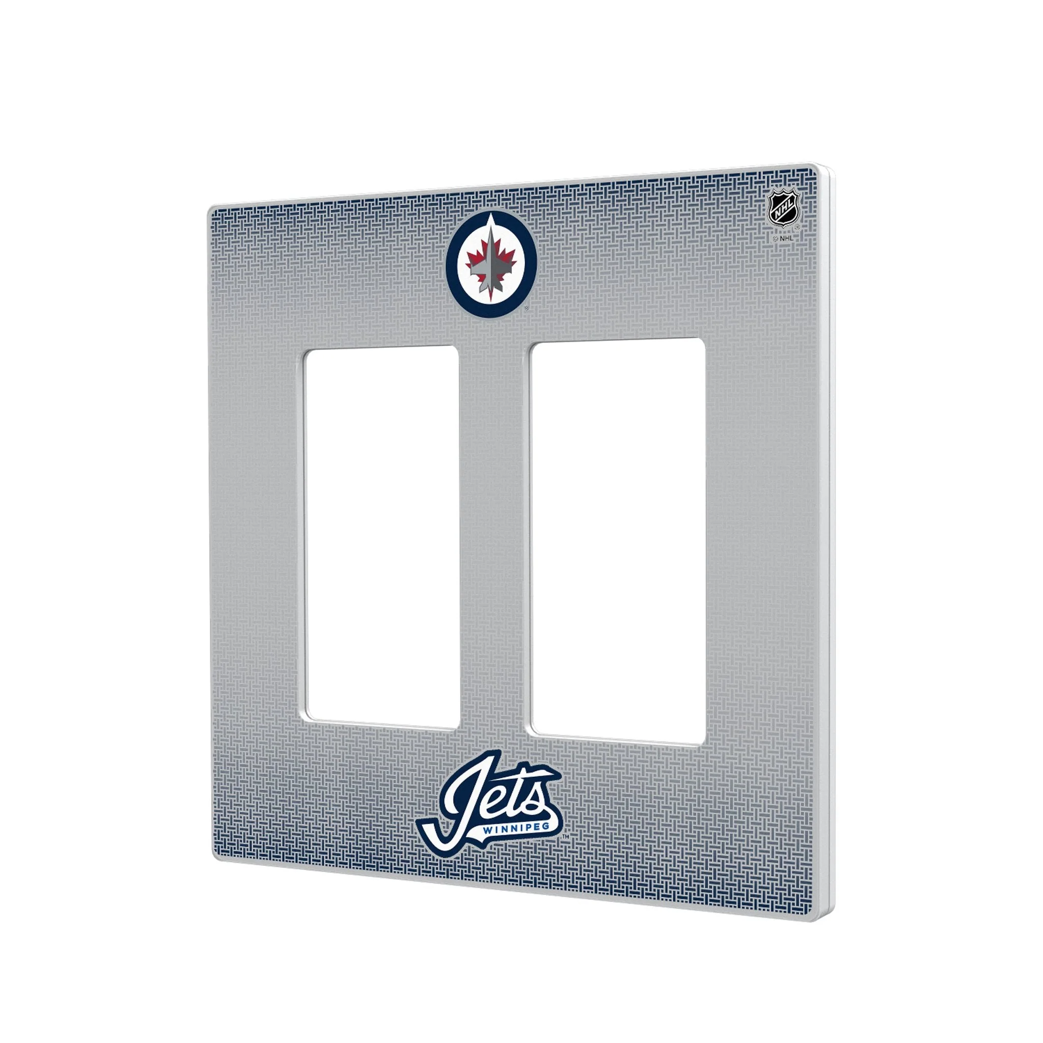 Winnipeg Jets Linen Hidden-Screw Light Switch Plate - Image 4