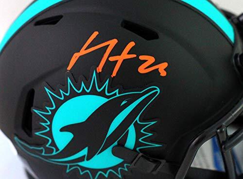 Xavien Howard Autographed Dolphins Eclipse Mini Helmet - Beckett Witness Orange - Image 2