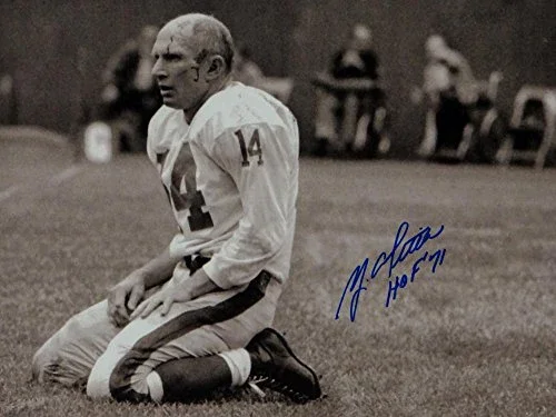Y.A. Tittle Autographed New York Giants 16x20 On Knees Photo W/ HOF-Tristar Auth - Image 2