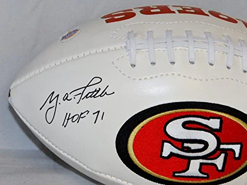 Y.A. Tittle HOF Autographed San Francisco 49ers Logo Football- TriStar Auth - Image 2