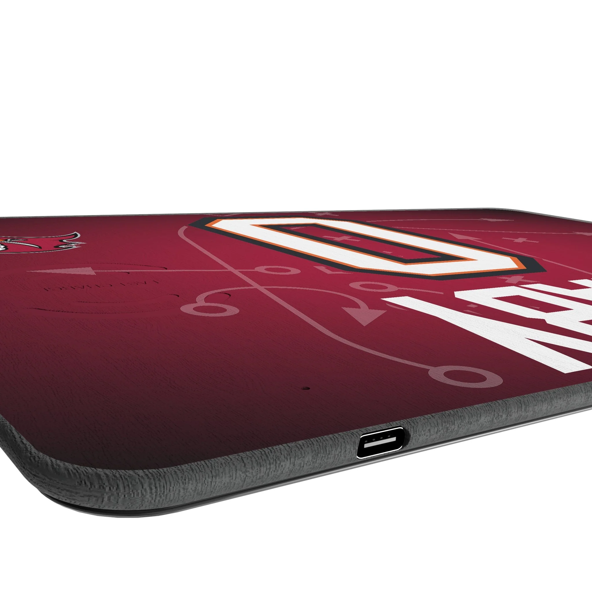 YaYa Diaby Tampa Bay Buccaneers 0 Game Tactic 15-Watt Wireless Charger and Mouse Pad - Image 3
