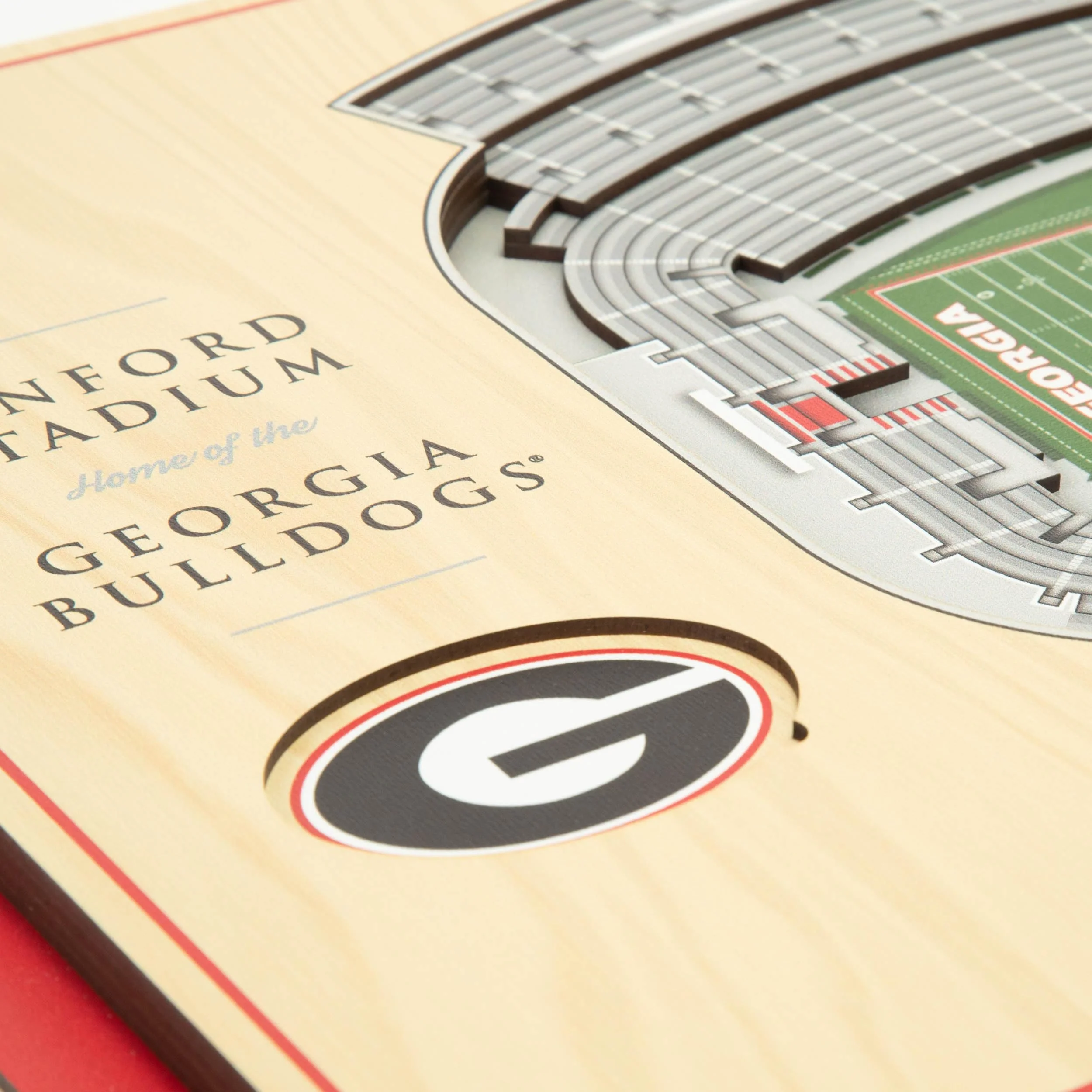 YouTheFan NCAA Georgia Bulldogs 5-Layer StadiumView 3D Wall Art - Image 4