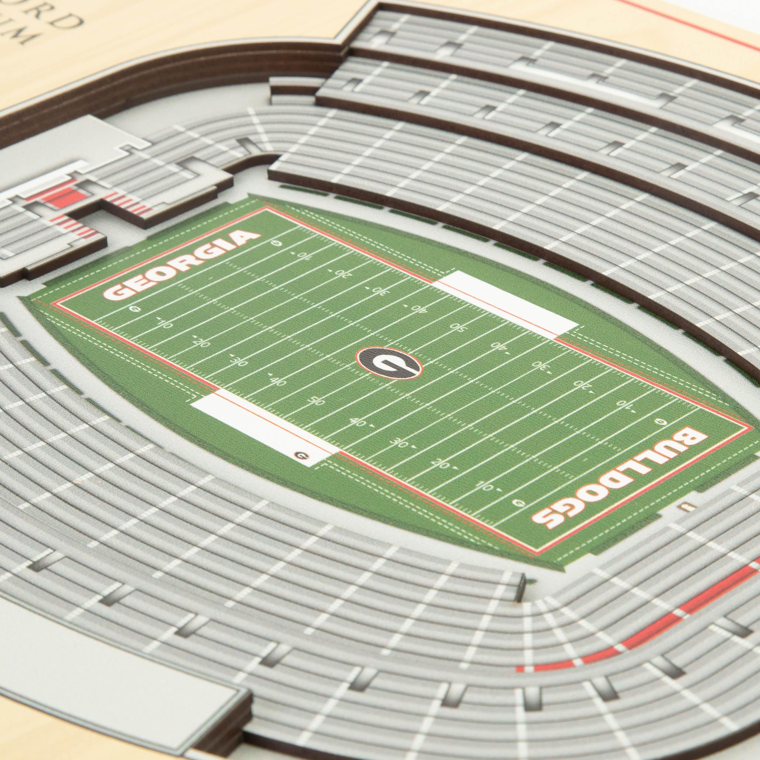 YouTheFan NCAA Georgia Bulldogs 5-Layer StadiumView 3D Wall Art - Image 6