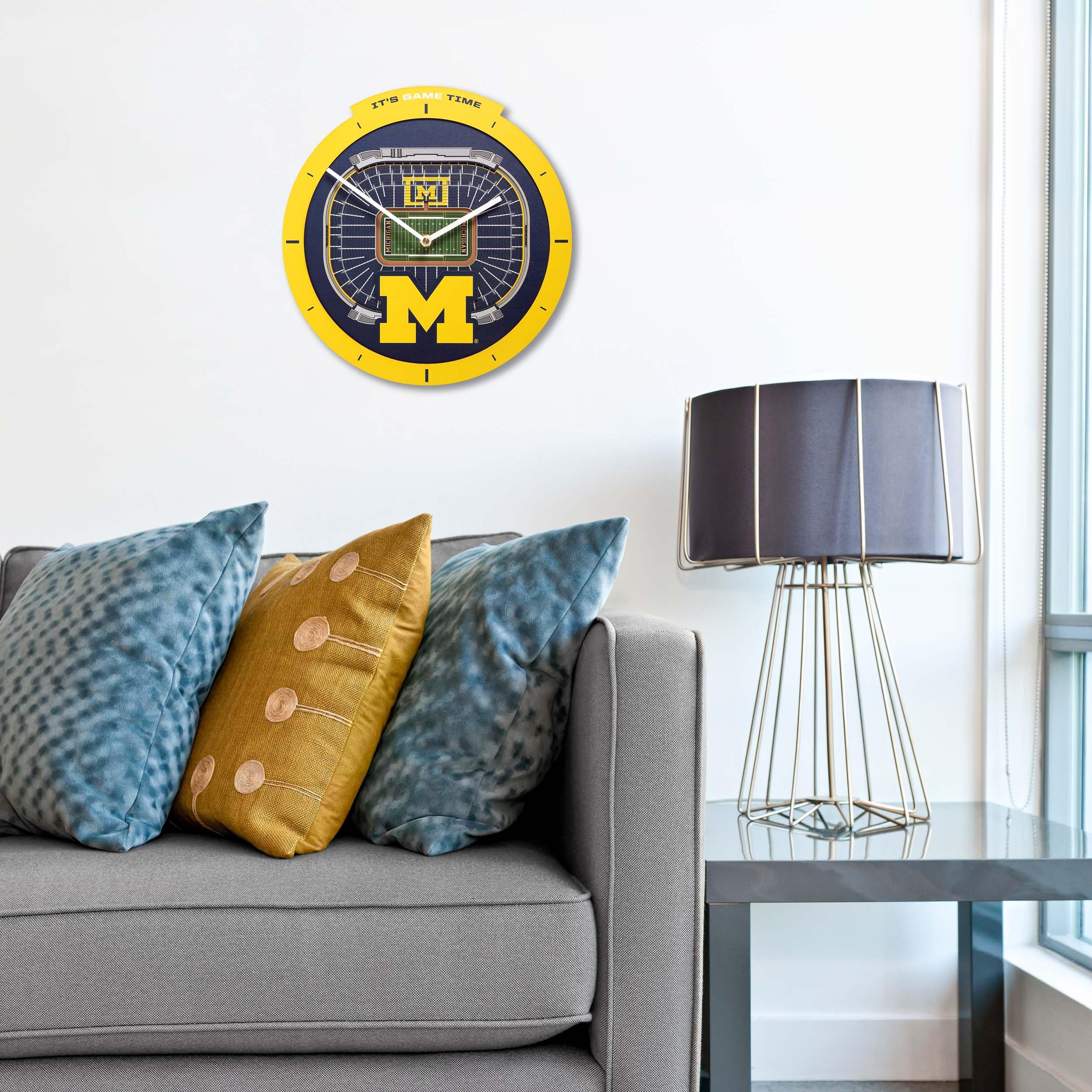 YouTheFan NCAA Michigan Wolverines 3D StadiumView Clock - Image 3