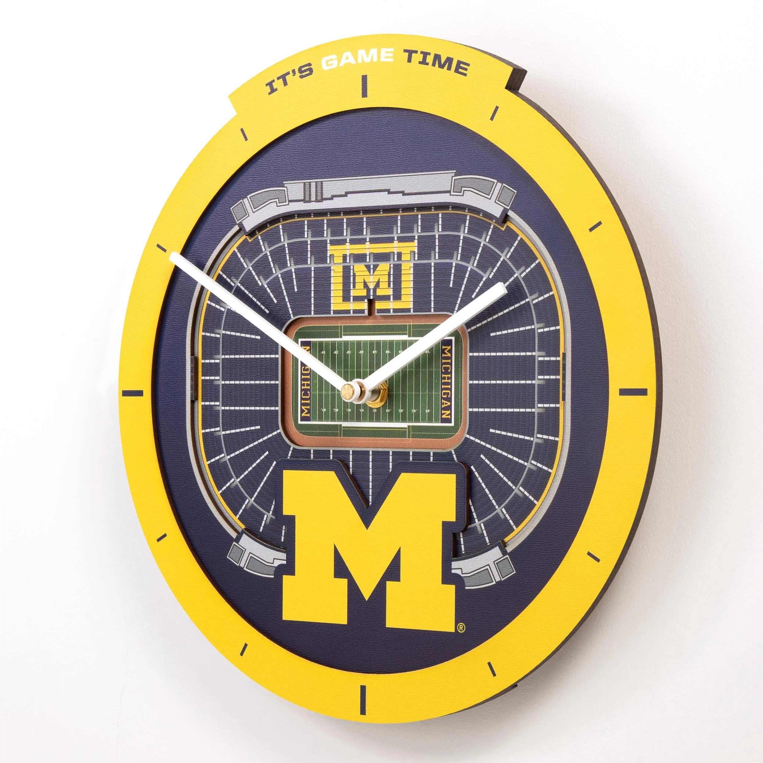 YouTheFan NCAA Michigan Wolverines 3D StadiumView Clock - Image 5