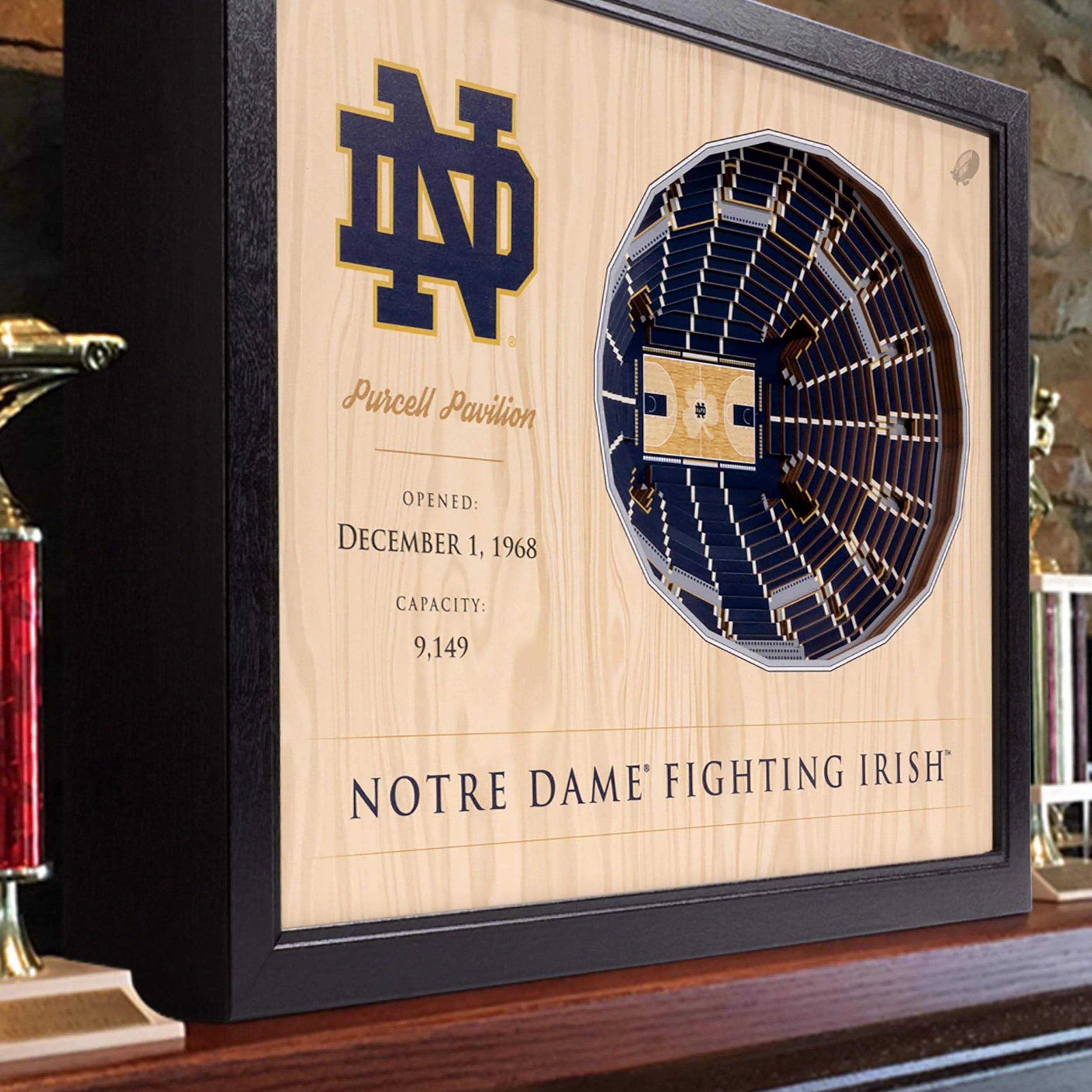 YouTheFan NCAA Notre Dame Fighting Irish 25-Layer StadiumViews 3D Wall Art - Image 5