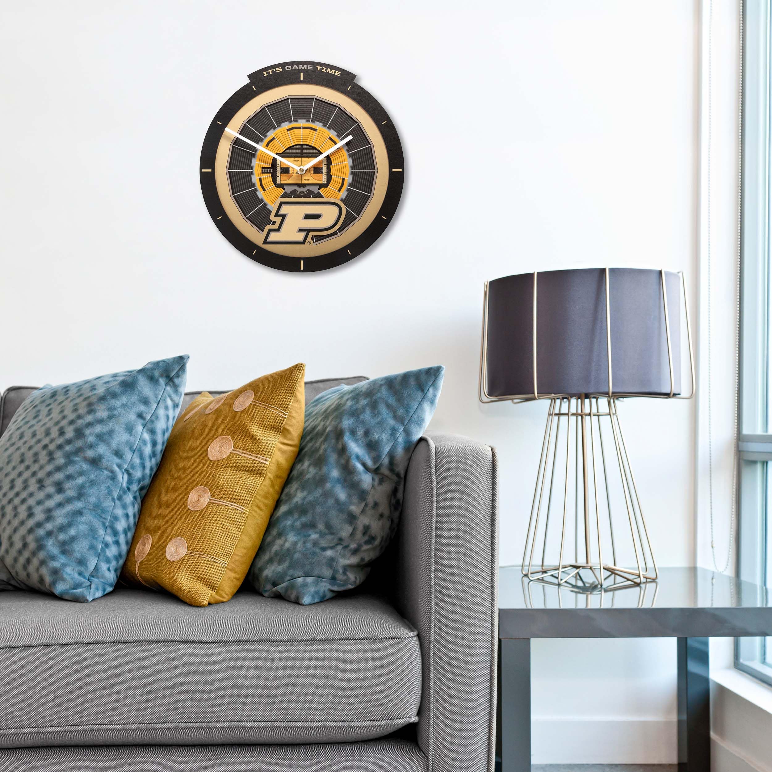 YouTheFan NCAA Purdue Boilermakers BB 3D StadiumView Clock - Image 3