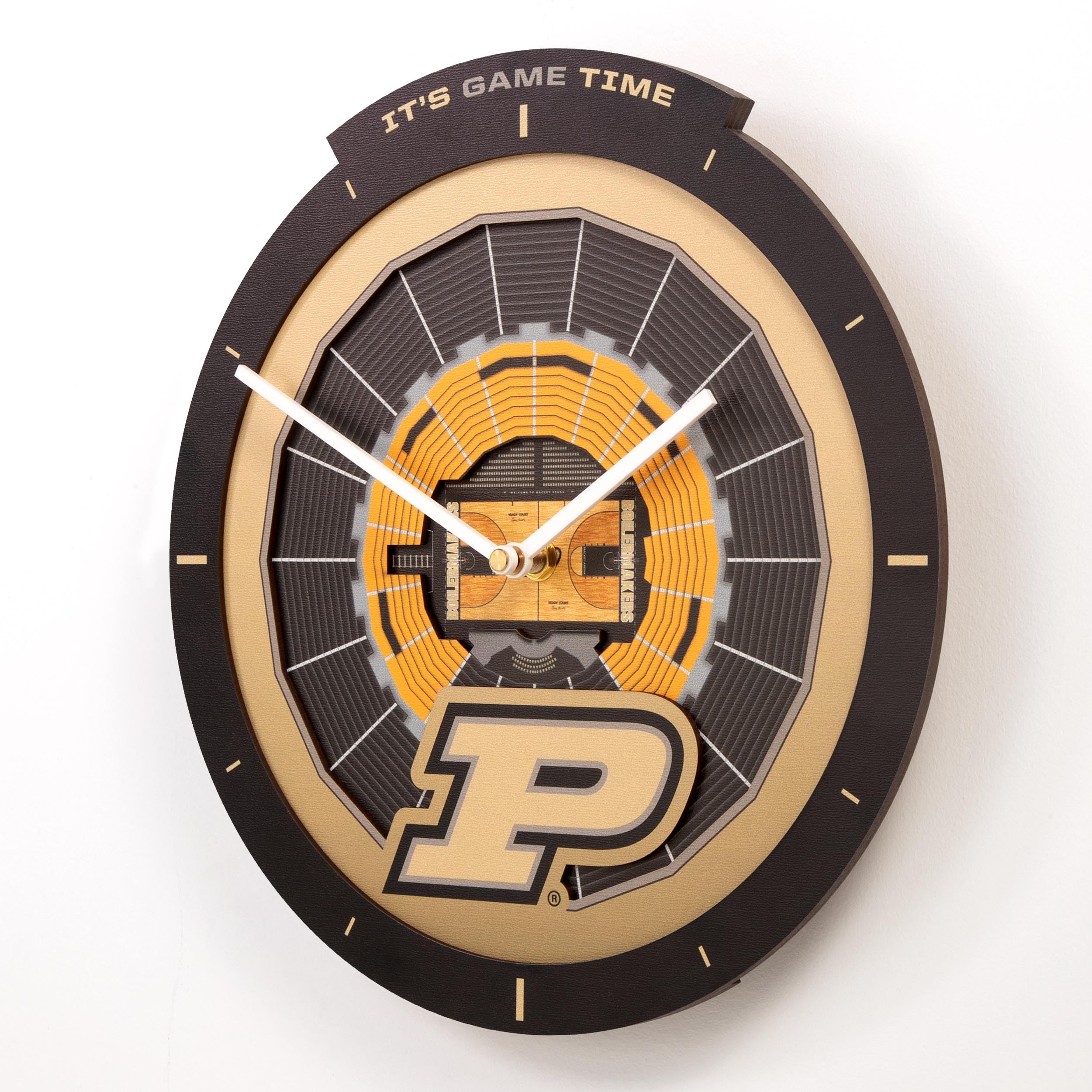 YouTheFan NCAA Purdue Boilermakers BB 3D StadiumView Clock - Image 5