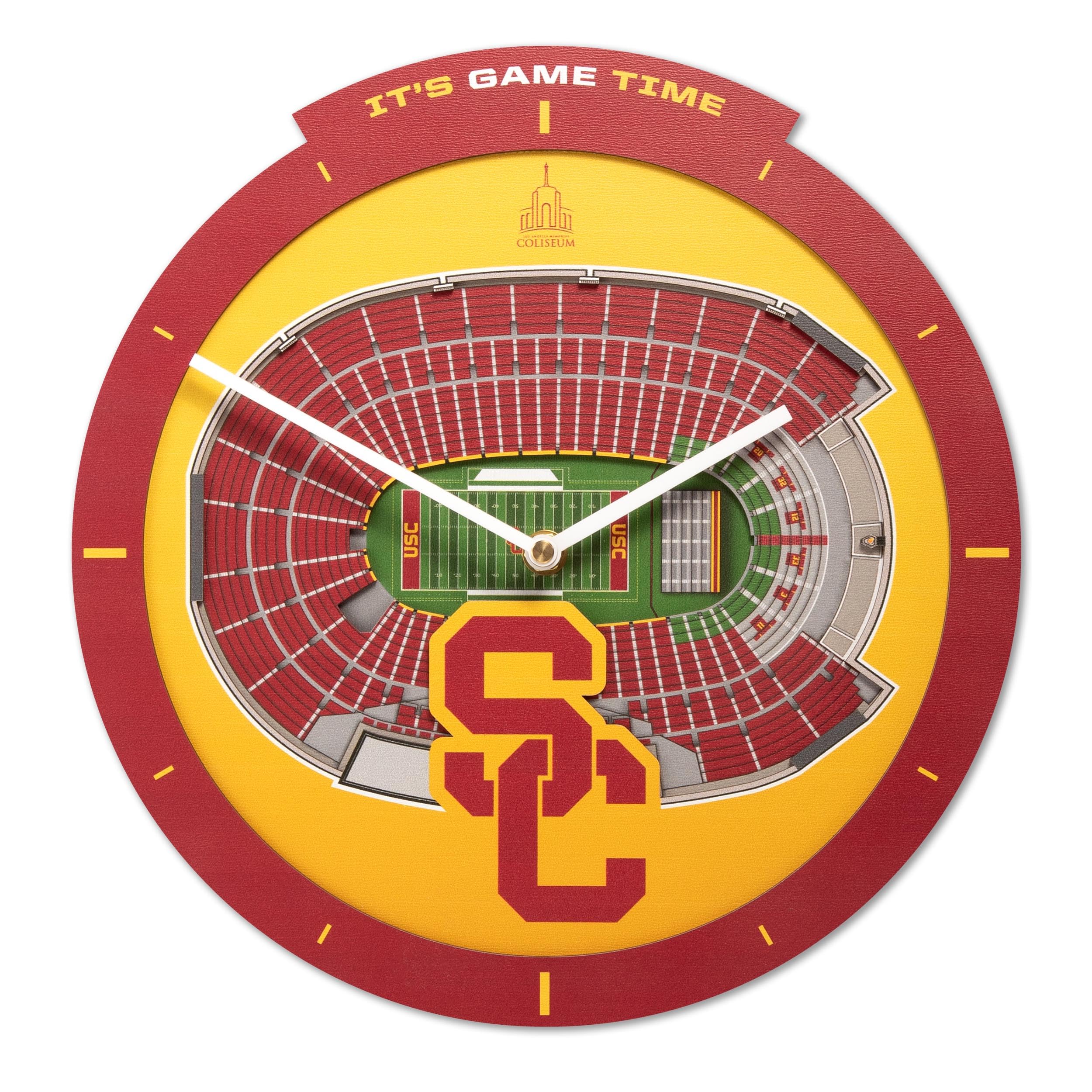 YouTheFan NCAA USC Trojans 3D StadiumView Clock