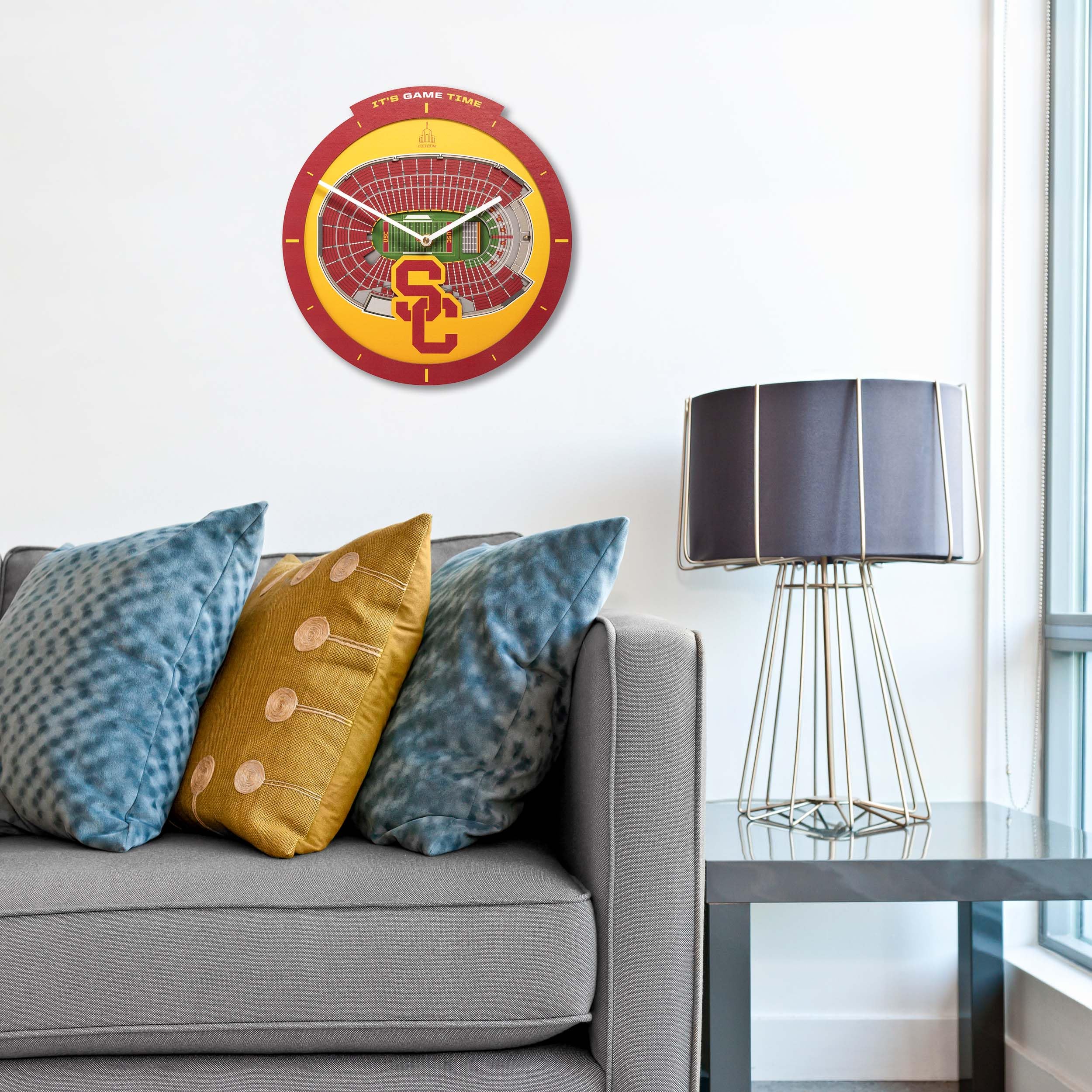 YouTheFan NCAA USC Trojans 3D StadiumView Clock - Image 3