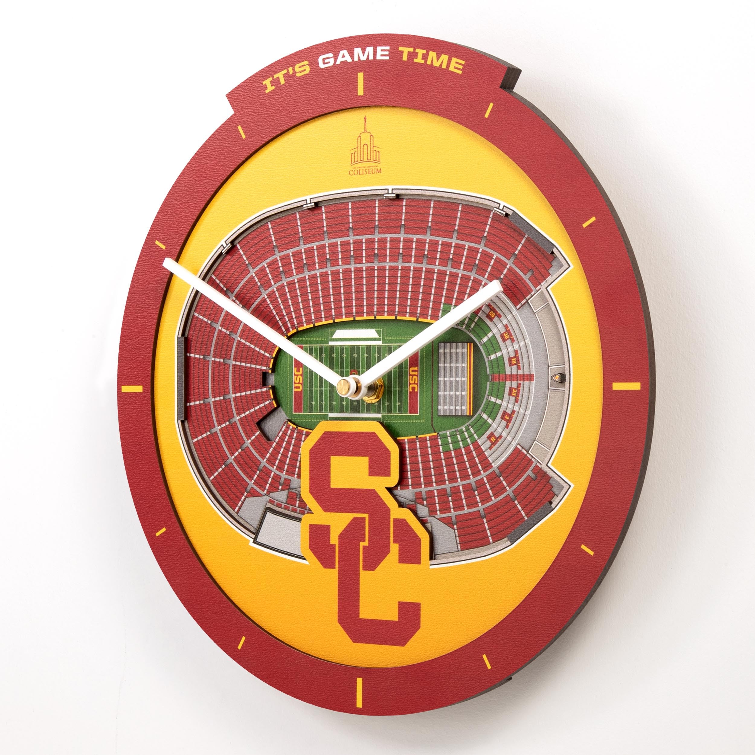 YouTheFan NCAA USC Trojans 3D StadiumView Clock - Image 5