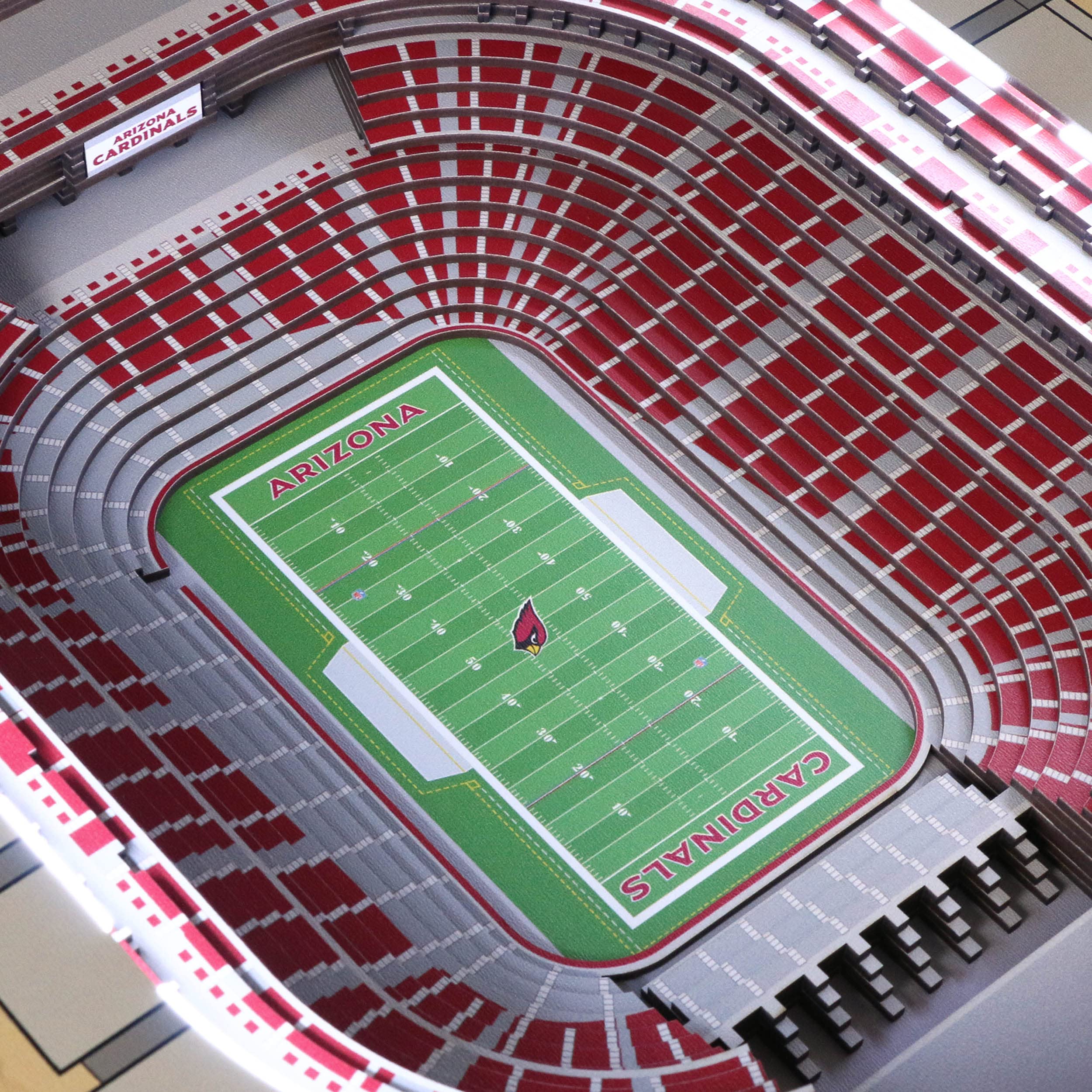 YouTheFan NFL Arizona Cardinals 25-Layer StadiumViews Lighted End Table - State Farm Stadium - Image 5