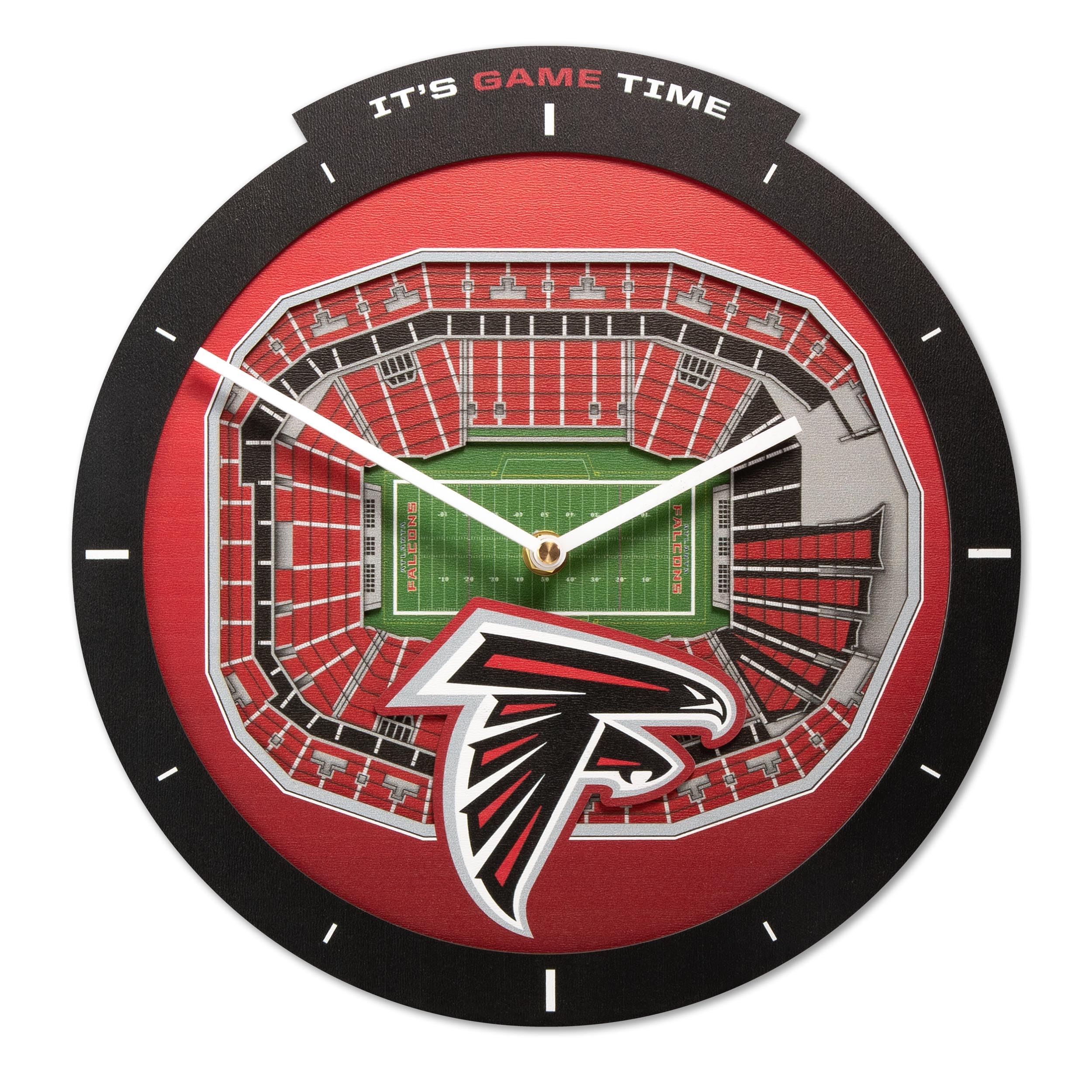 YouTheFan NFL Atlanta Falcons 3D StadiumView Clock