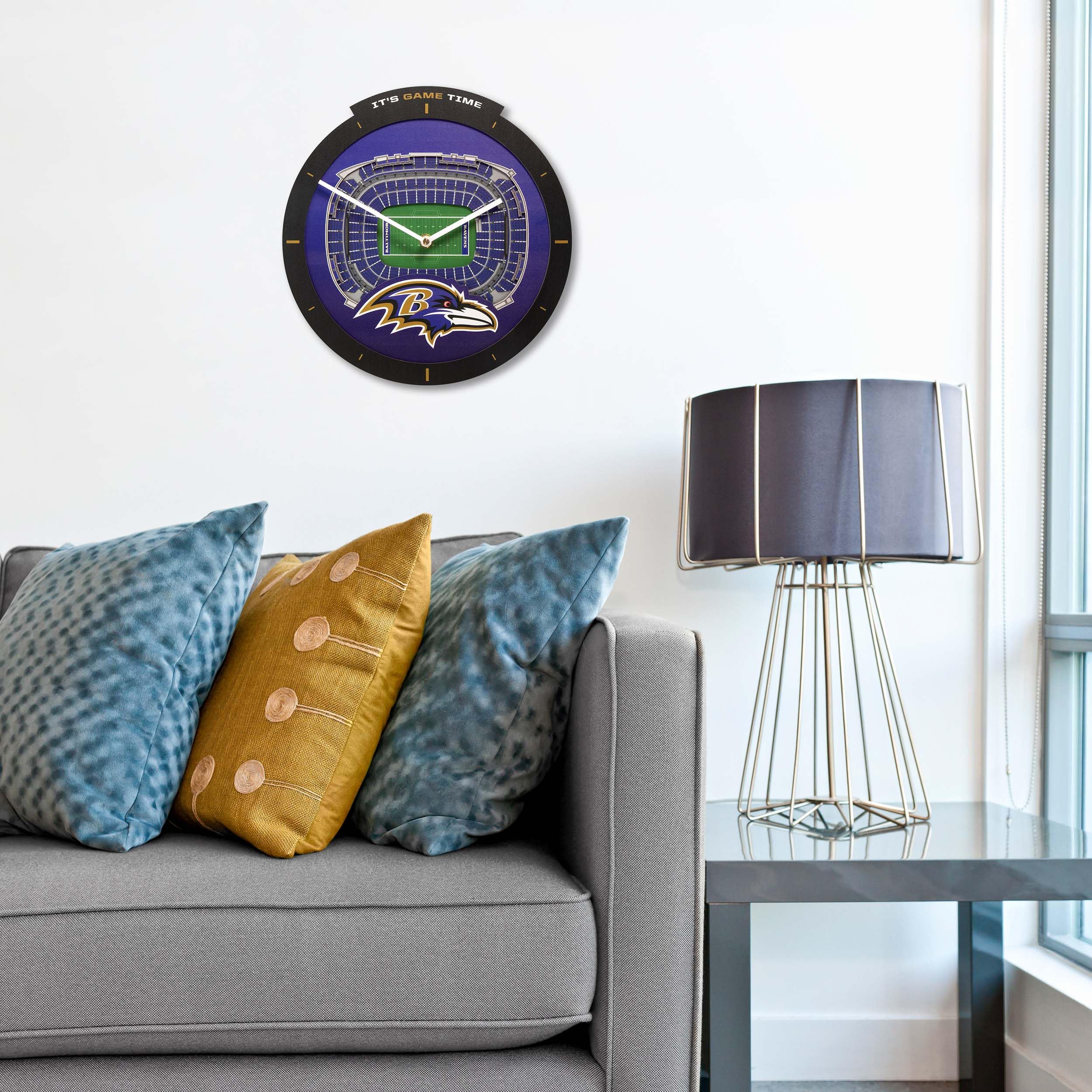 YouTheFan NFL Baltimore Ravens 3D StadiumView Clock - Image 3
