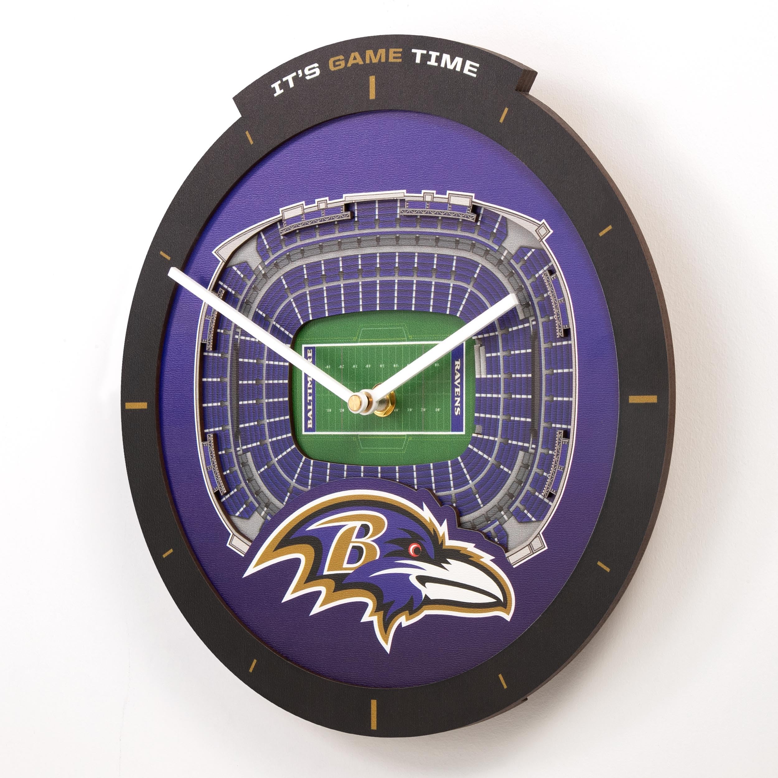 YouTheFan NFL Baltimore Ravens 3D StadiumView Clock - Image 4