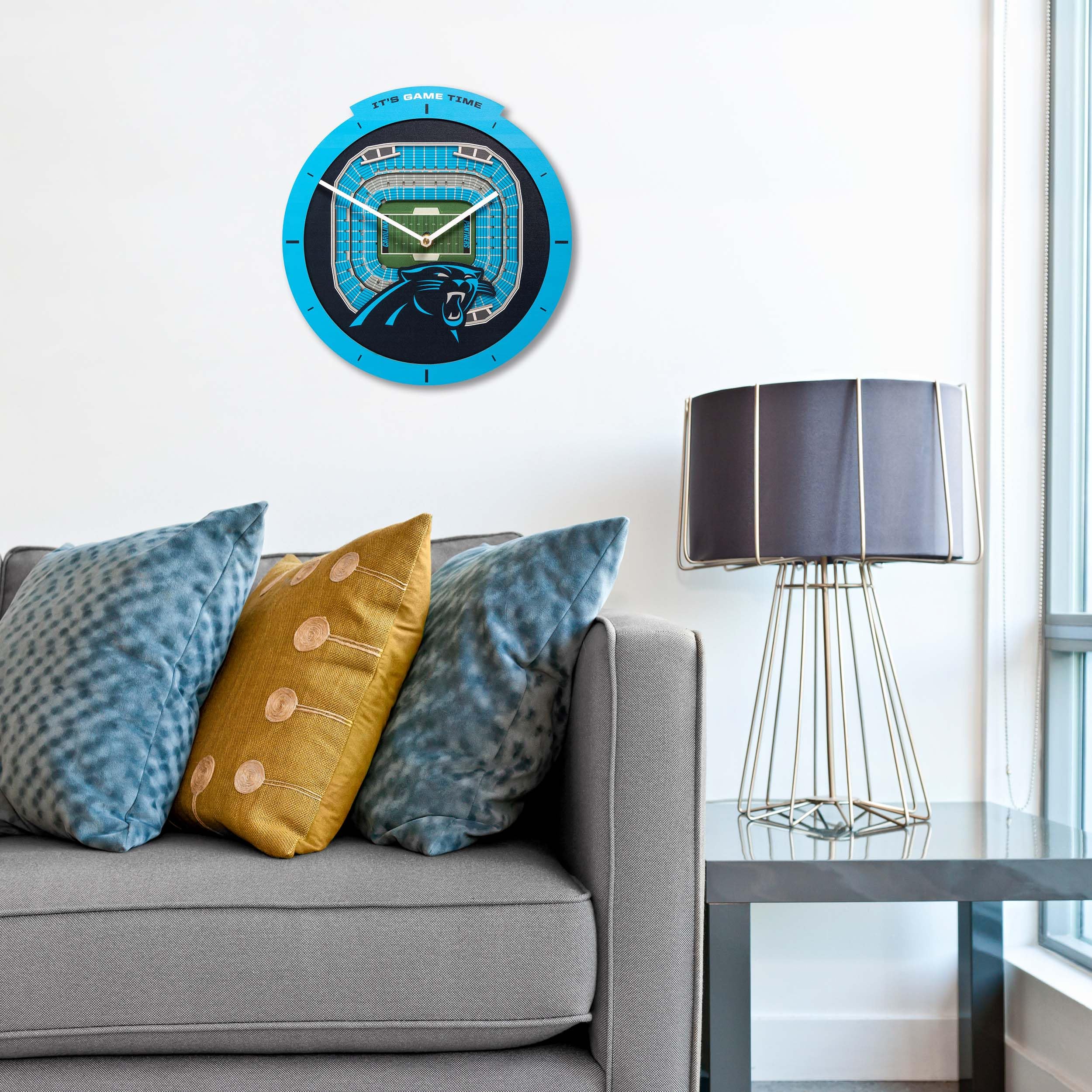YouTheFan NFL Carolina Panthers 3D StadiumView Clock - Image 3