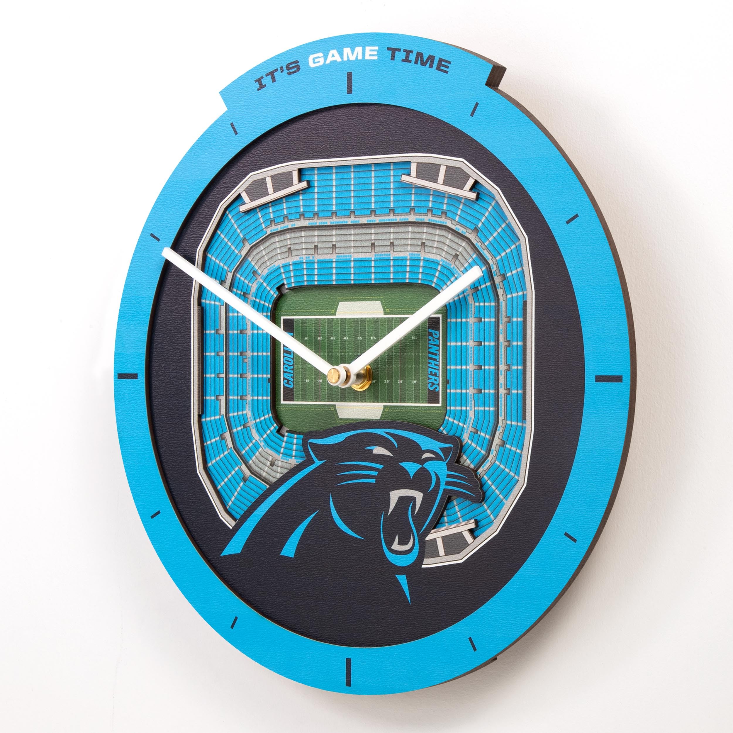 YouTheFan NFL Carolina Panthers 3D StadiumView Clock - Image 5