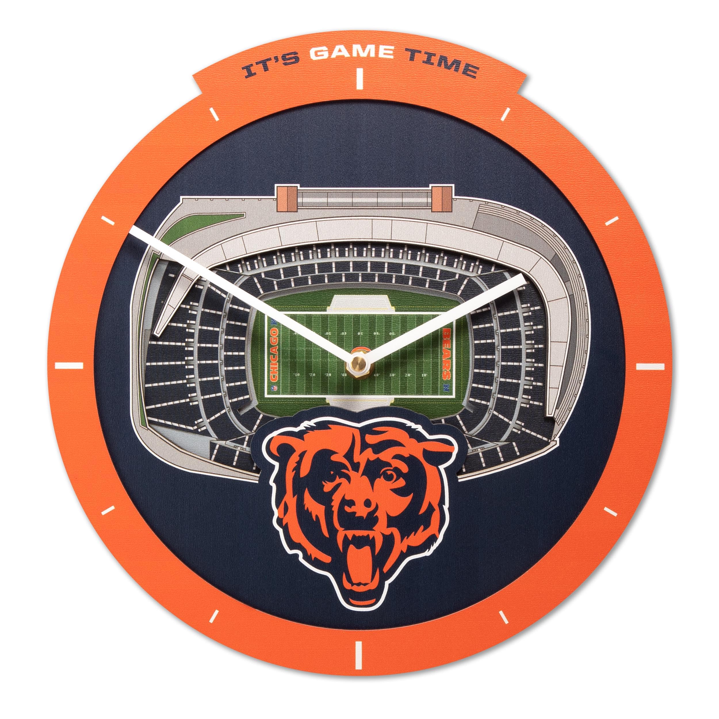 YouTheFan NFL Chicago Bears 3D StadiumView Clock