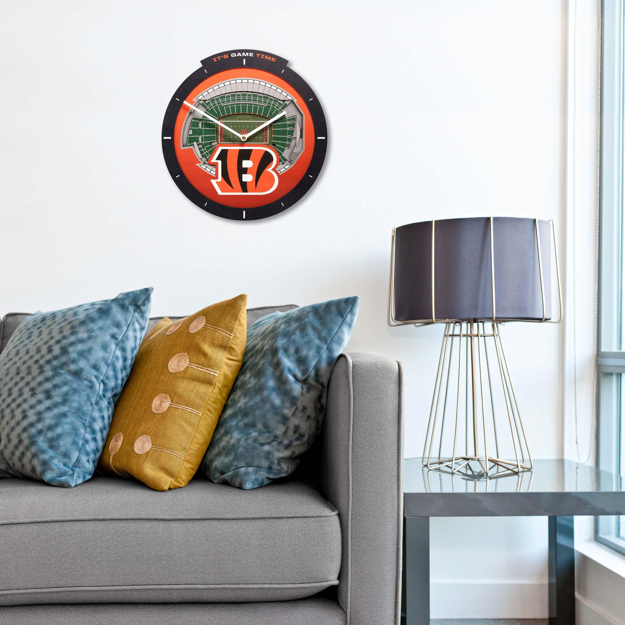 YouTheFan NFL Cincinnati Bengals 3D StadiumView Clock - Image 3
