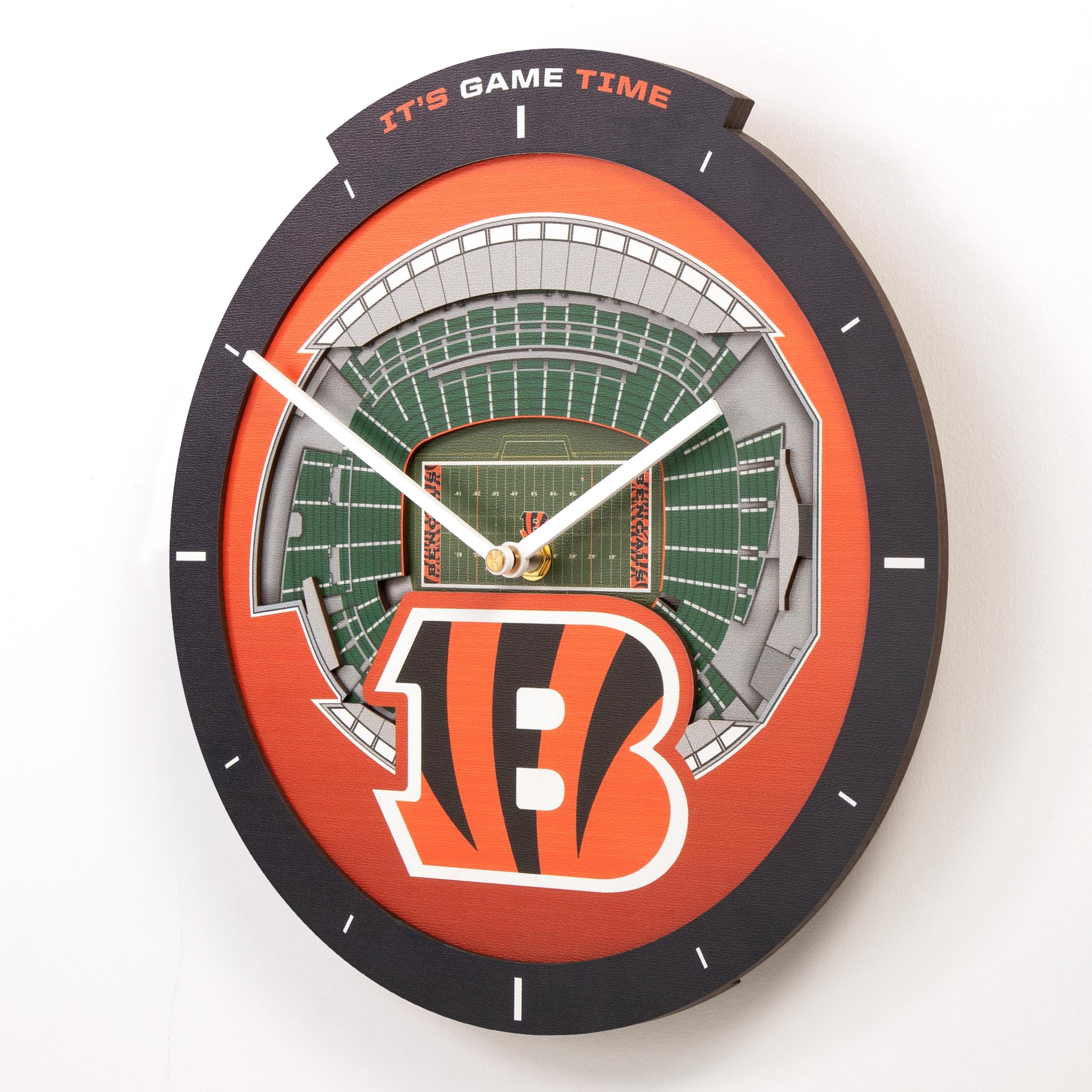 YouTheFan NFL Cincinnati Bengals 3D StadiumView Clock - Image 5