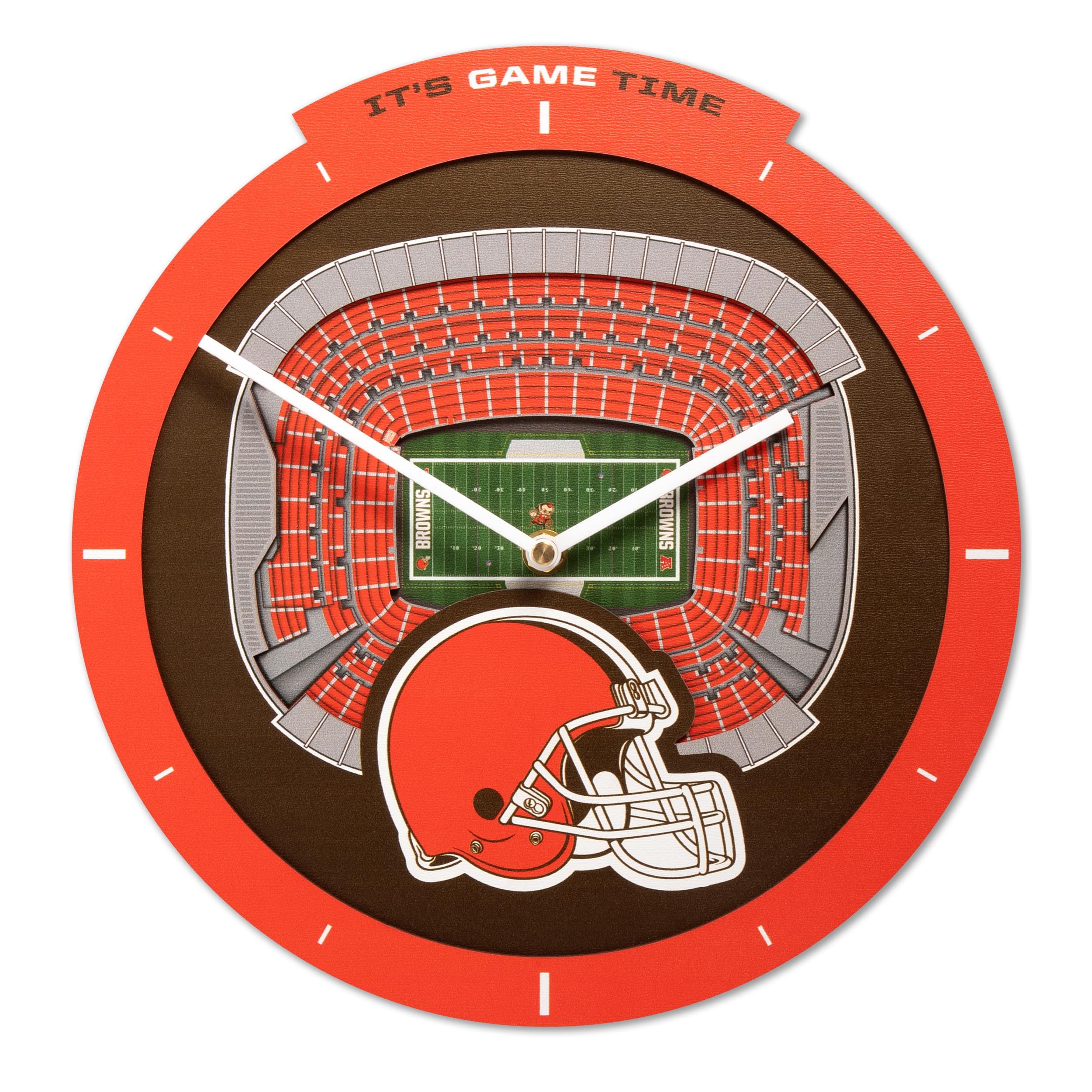 YouTheFan NFL Cleveland Browns 3D StadiumView Clock
