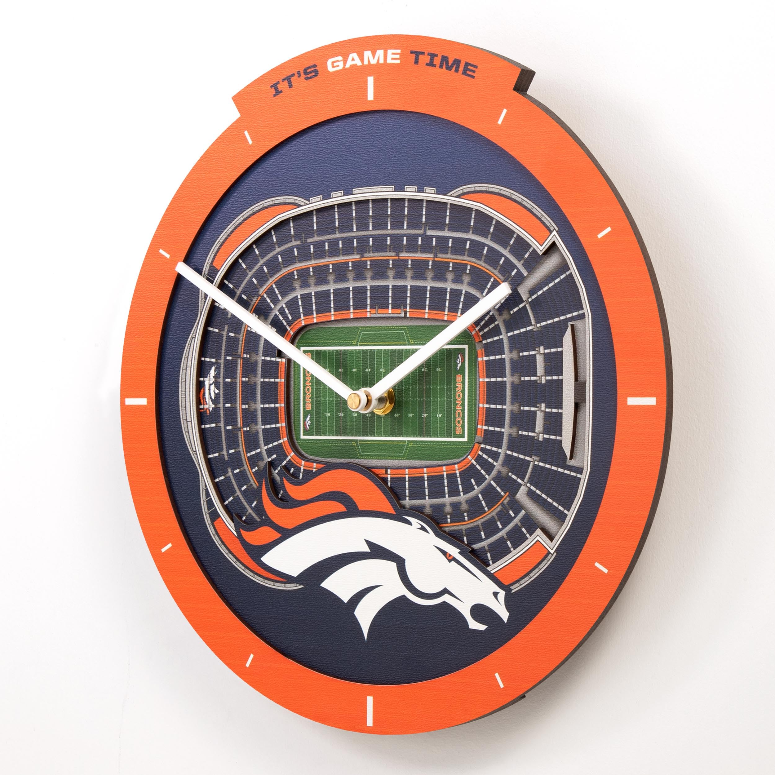 YouTheFan NFL Denver Broncos 3D StadiumView Clock - Image 5