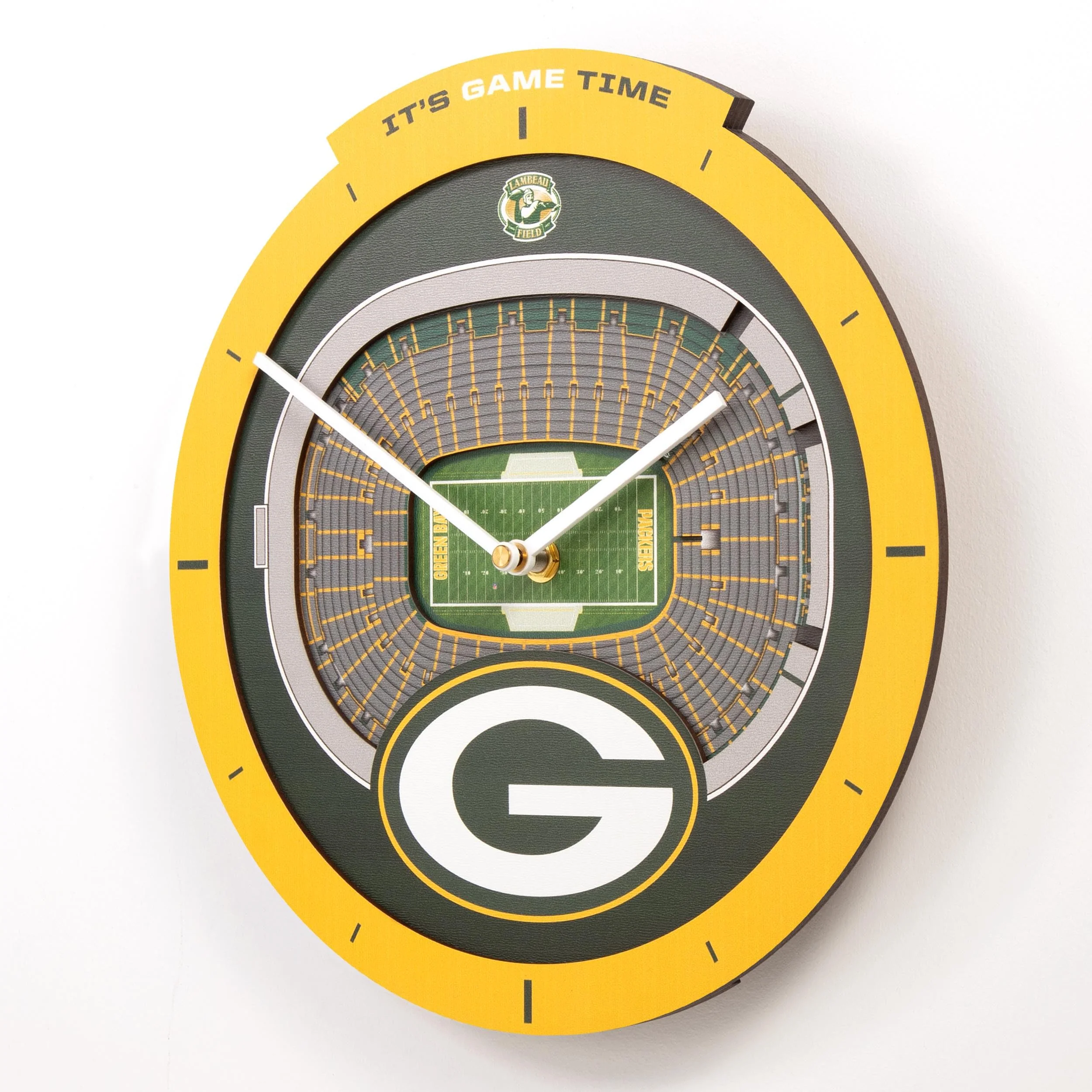 YouTheFan NFL Green Bay Packers 3D StadiumView Clock - Image 5