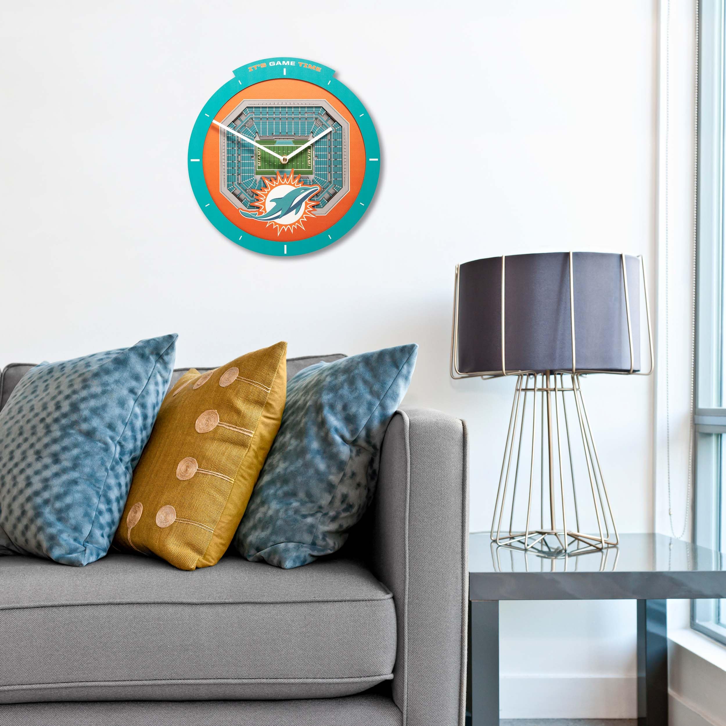 YouTheFan NFL Miami Dolphins 3D StadiumView Clock - Image 3