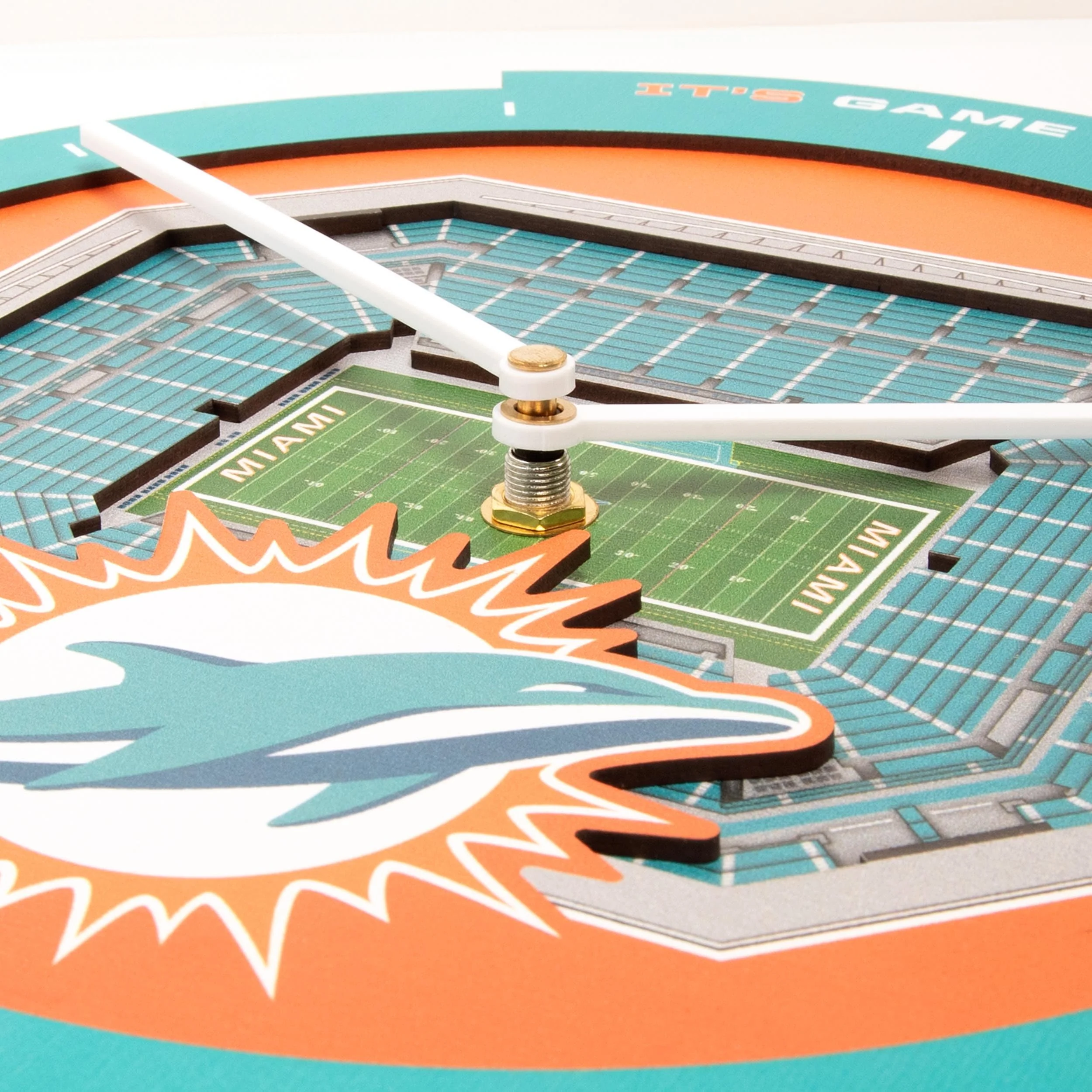 YouTheFan NFL Miami Dolphins 3D StadiumView Clock - Image 4