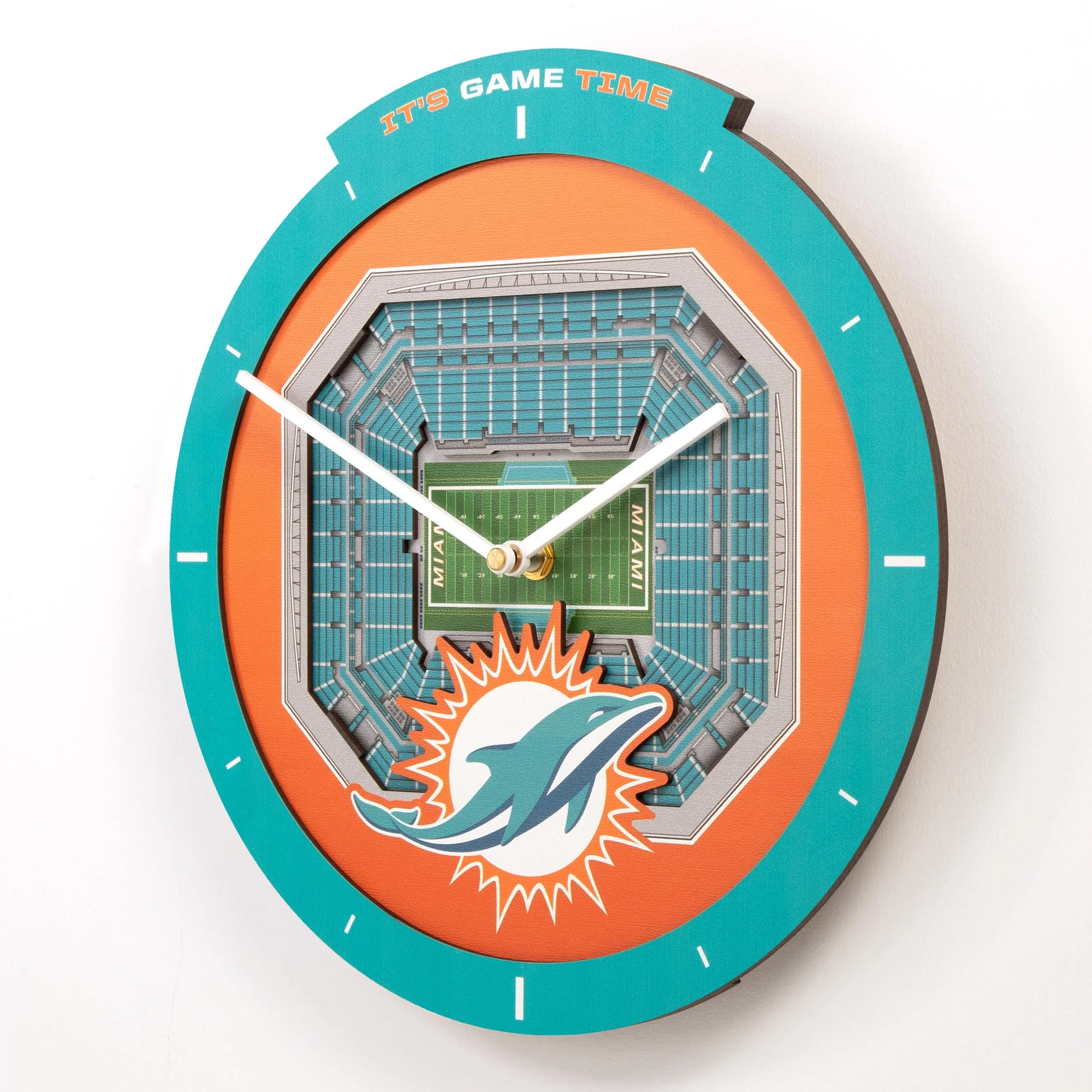 YouTheFan NFL Miami Dolphins 3D StadiumView Clock - Image 5