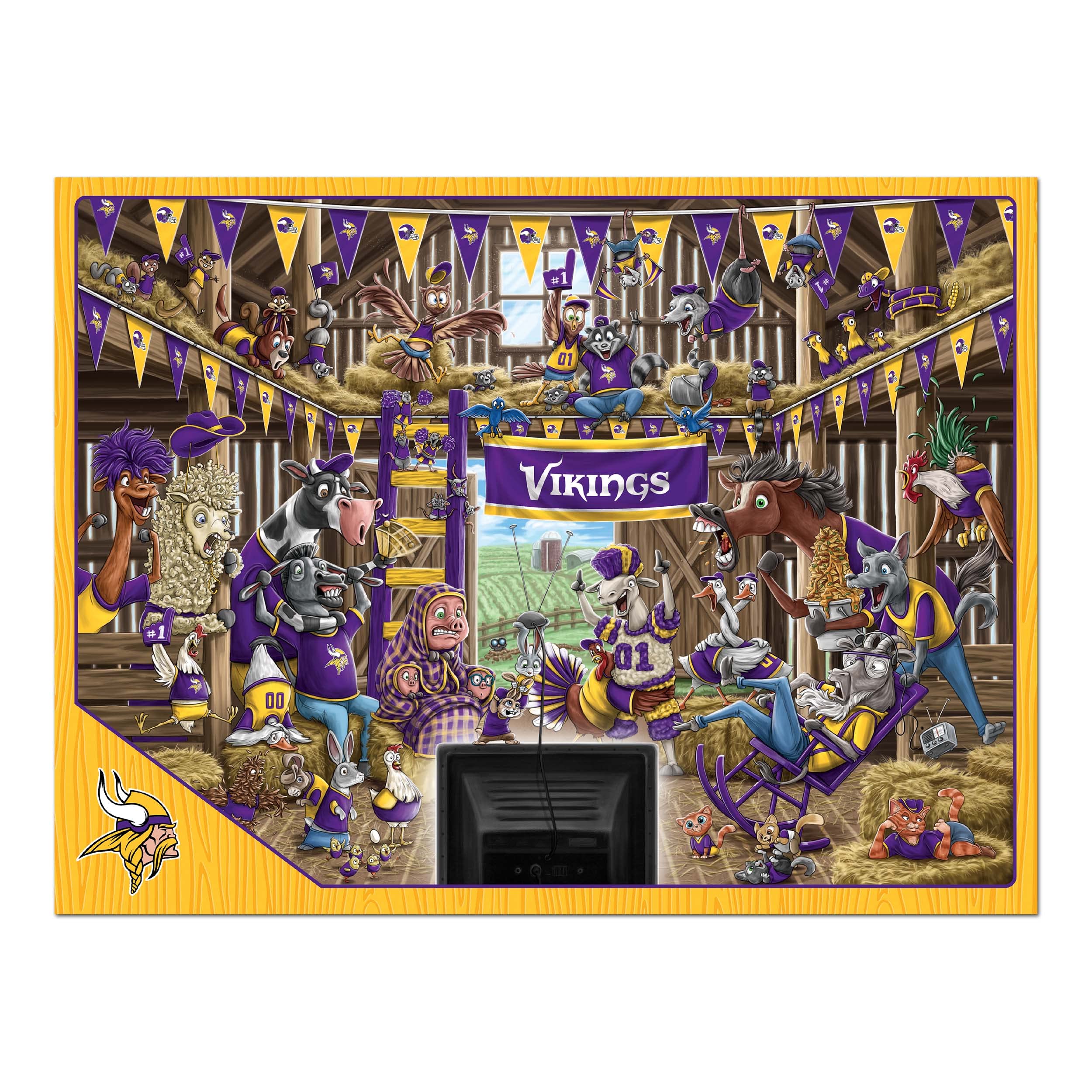 YouTheFan NFL Minnesota Vikings Barnyard Fans 500pc Puzzle - Image 3