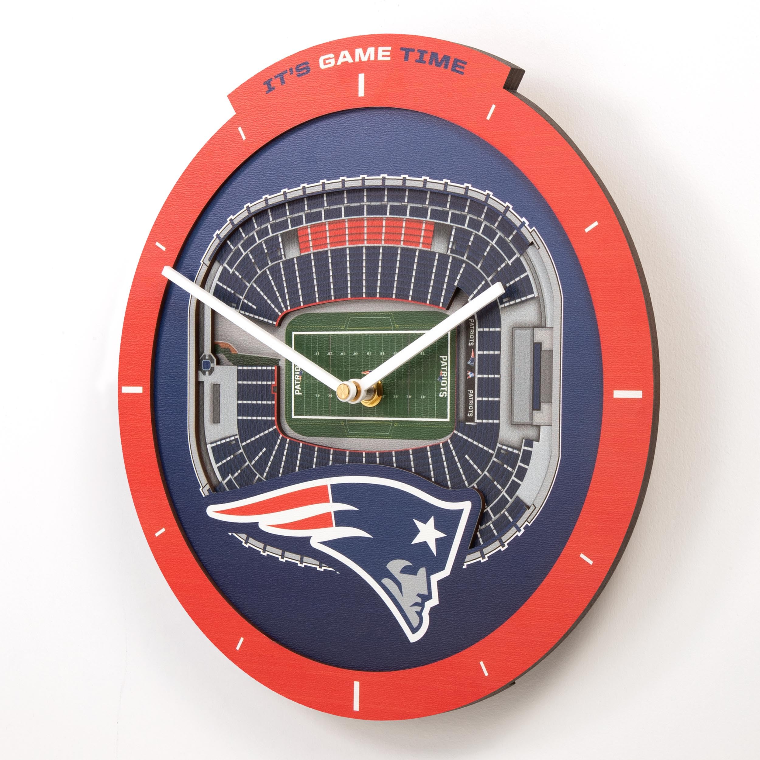 YouTheFan NFL New England Patriots 3D StadiumView Clock - Image 5