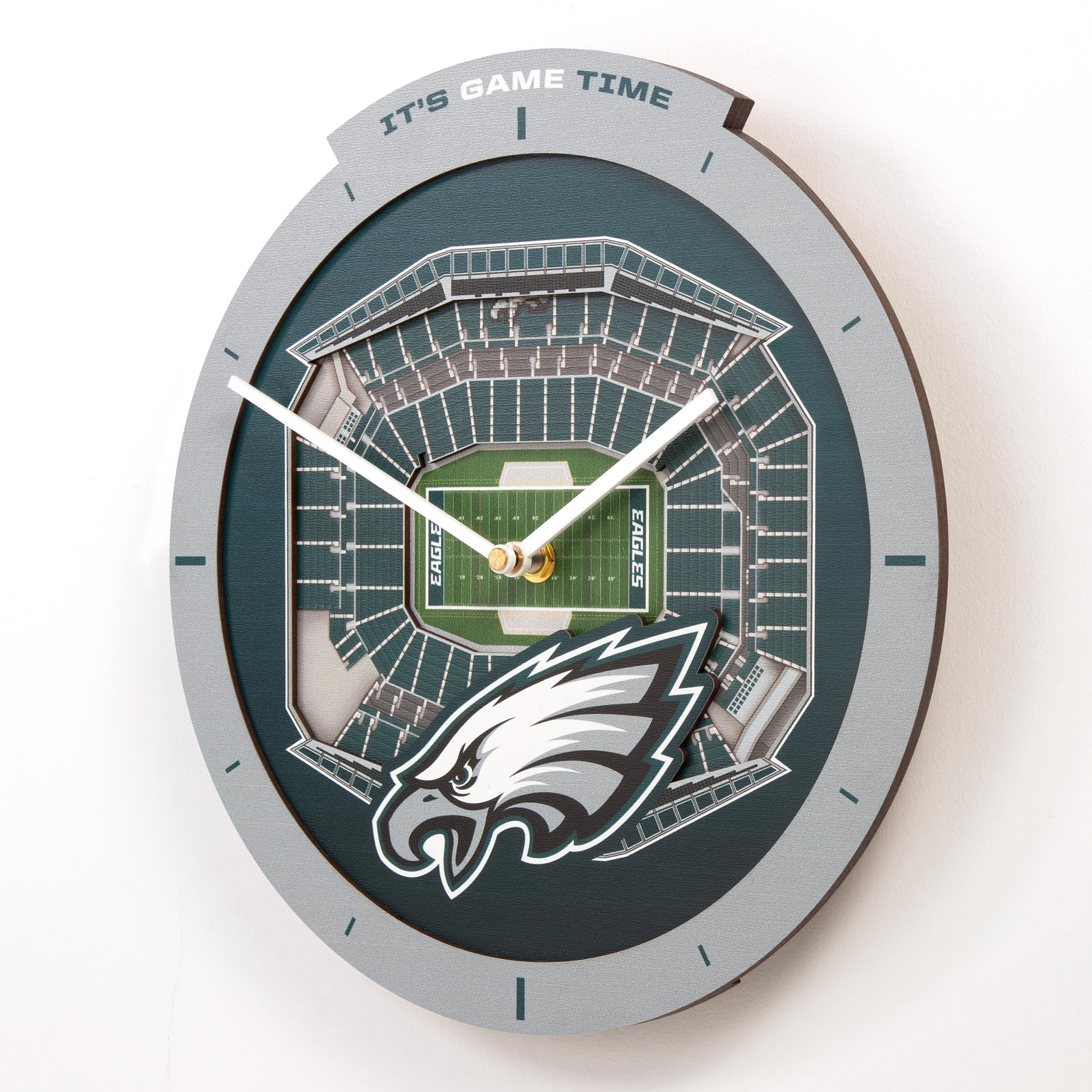 YouTheFan NFL Philadelphia Eagles 3D StadiumView Clock - Image 5