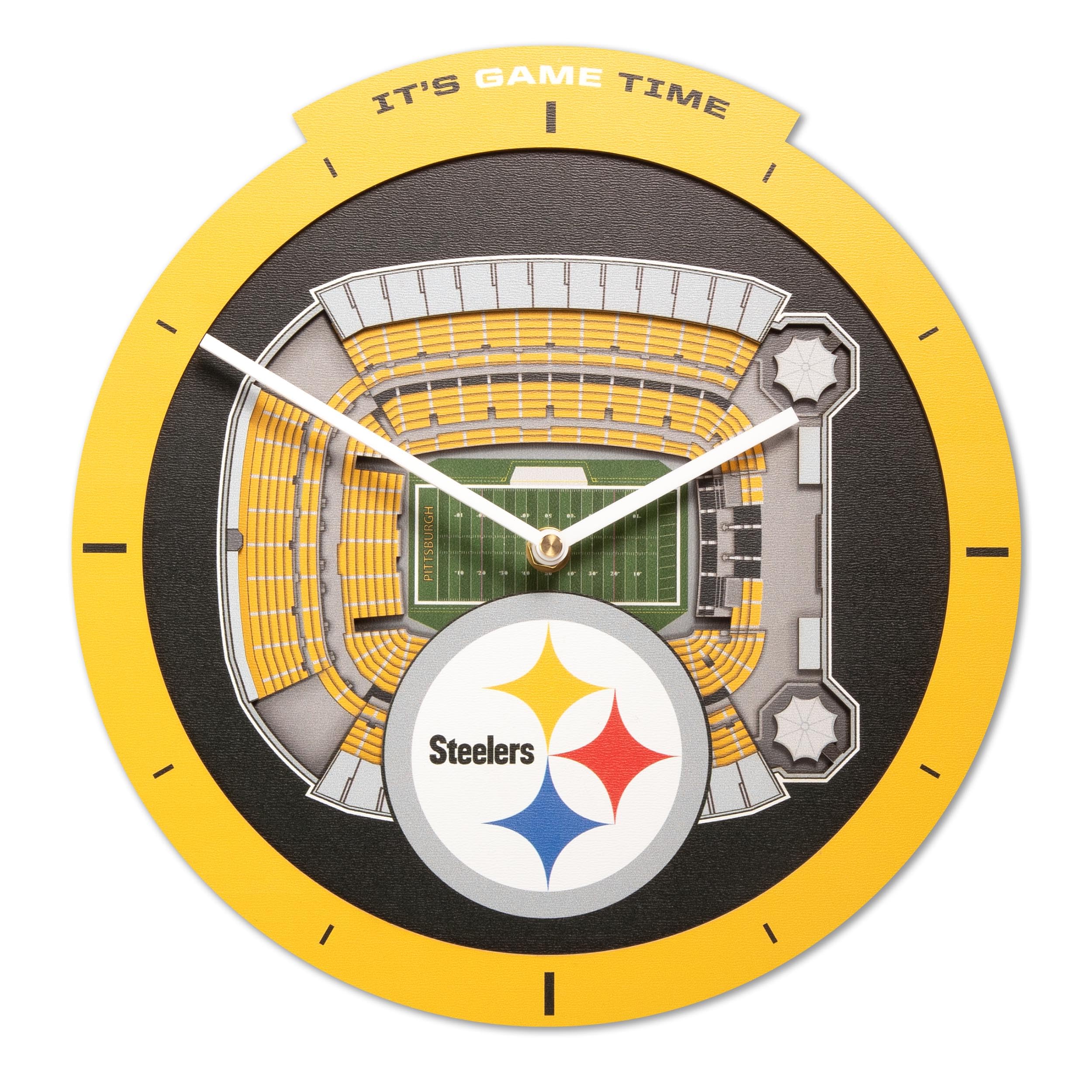 YouTheFan NFL Pittsburgh Steelers 3D StadiumView Clock - Image 6