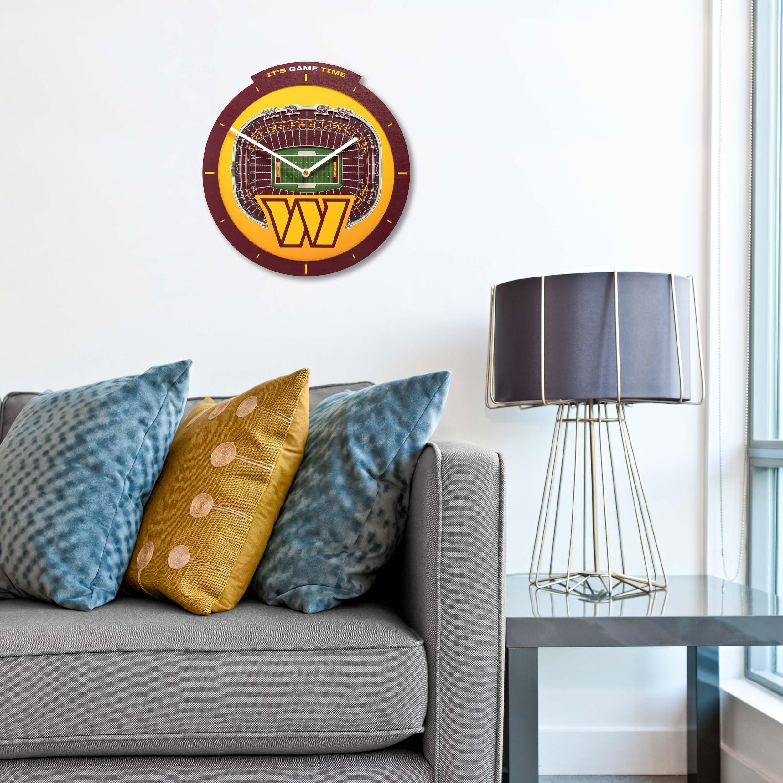 YouTheFan NFL Washington Commanders 3D StadiumView Clock - Image 3