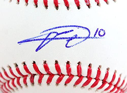 Yuli Gurriel Autographed Rawlings OML Baseball w/Insc -JSA W Auth Blue - Image 4
