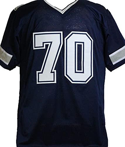 Zack Martin Autographed Blue Pro Style Jersey- Beckett W Black - Image 2